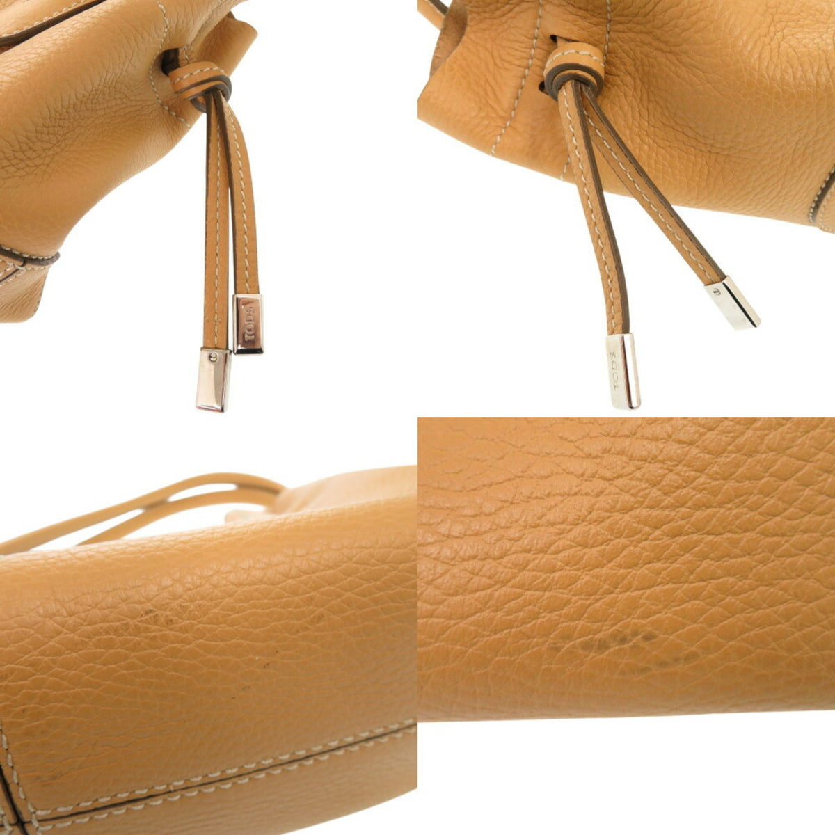Tod's Beige Yellow Leather Handbag (Pre-Owned)