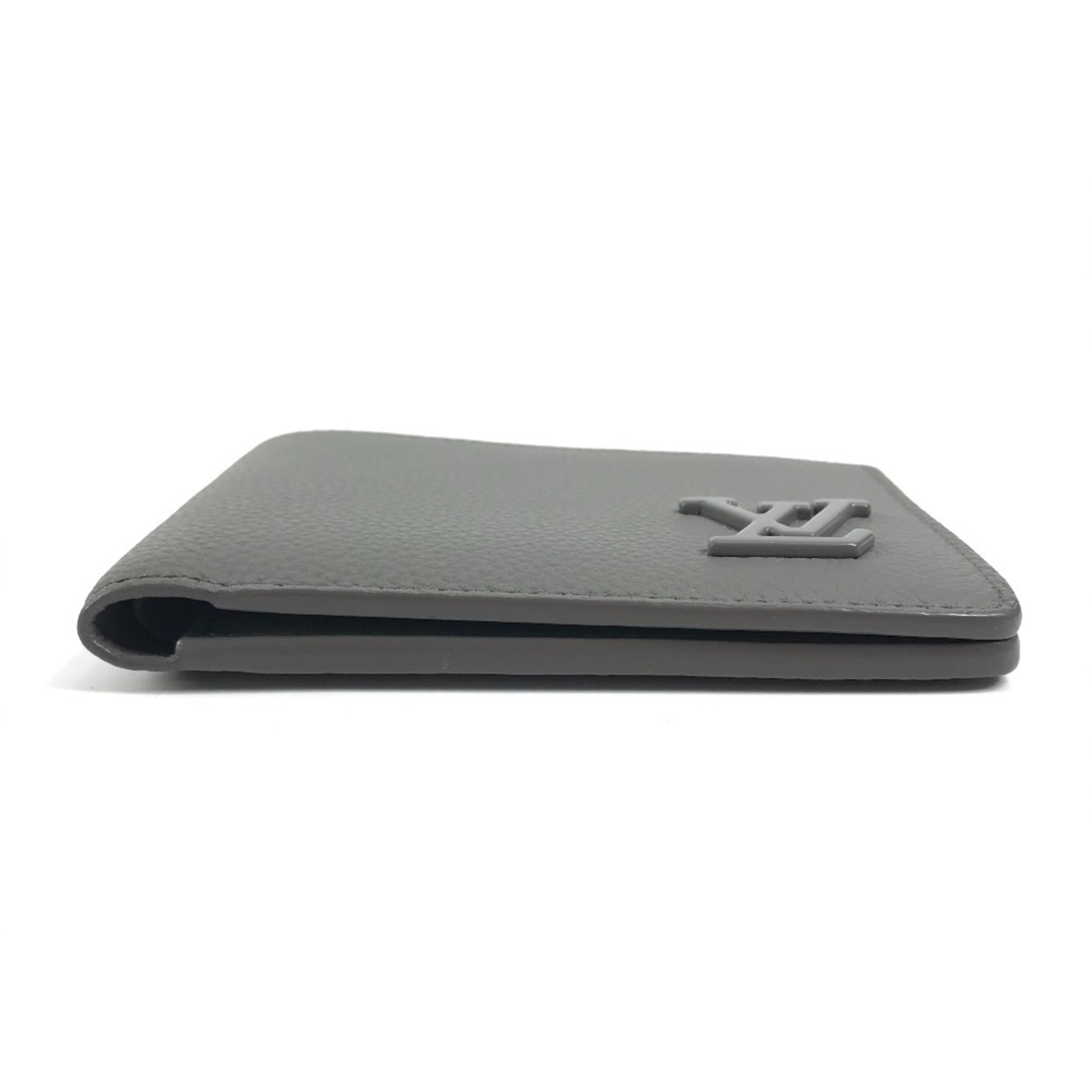 Louis Vuitton Gray Leather Wallet (Bi-Fold) (Pre-Owned)