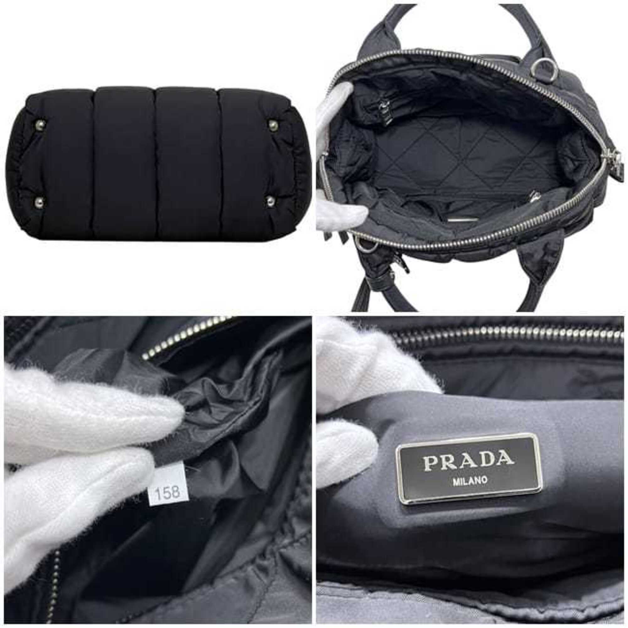 Prada Black Nero Nylon Handbag (Pre-Owned)