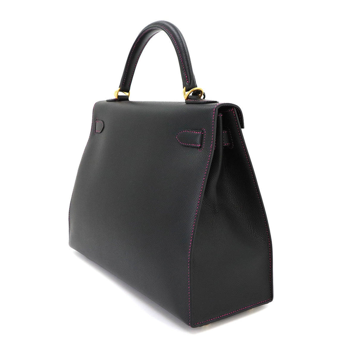Hermes Black Pink Epsom Leather Handbag (Pre-Owned)