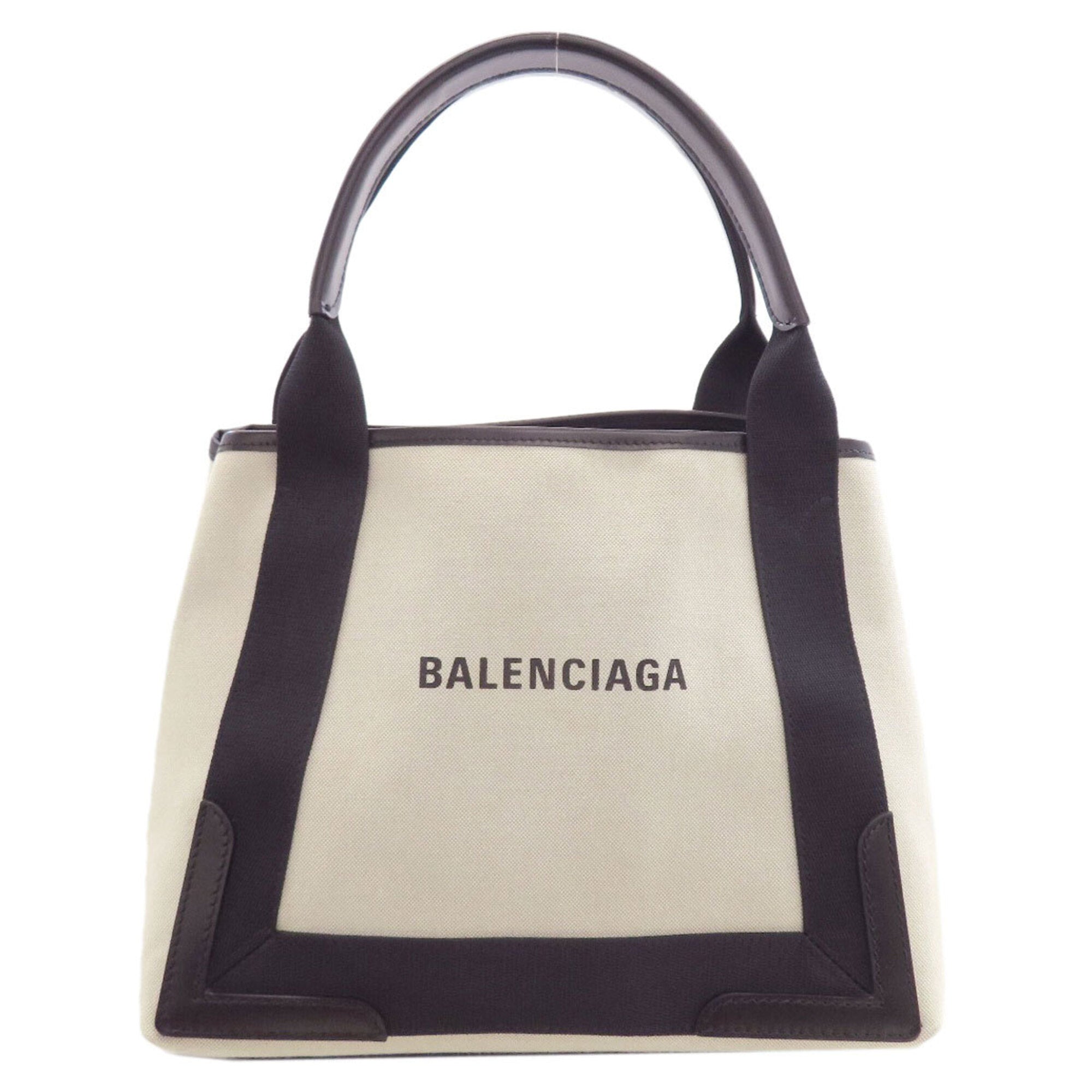 Balenciaga Black White Canvas Handbag (Pre-Owned)