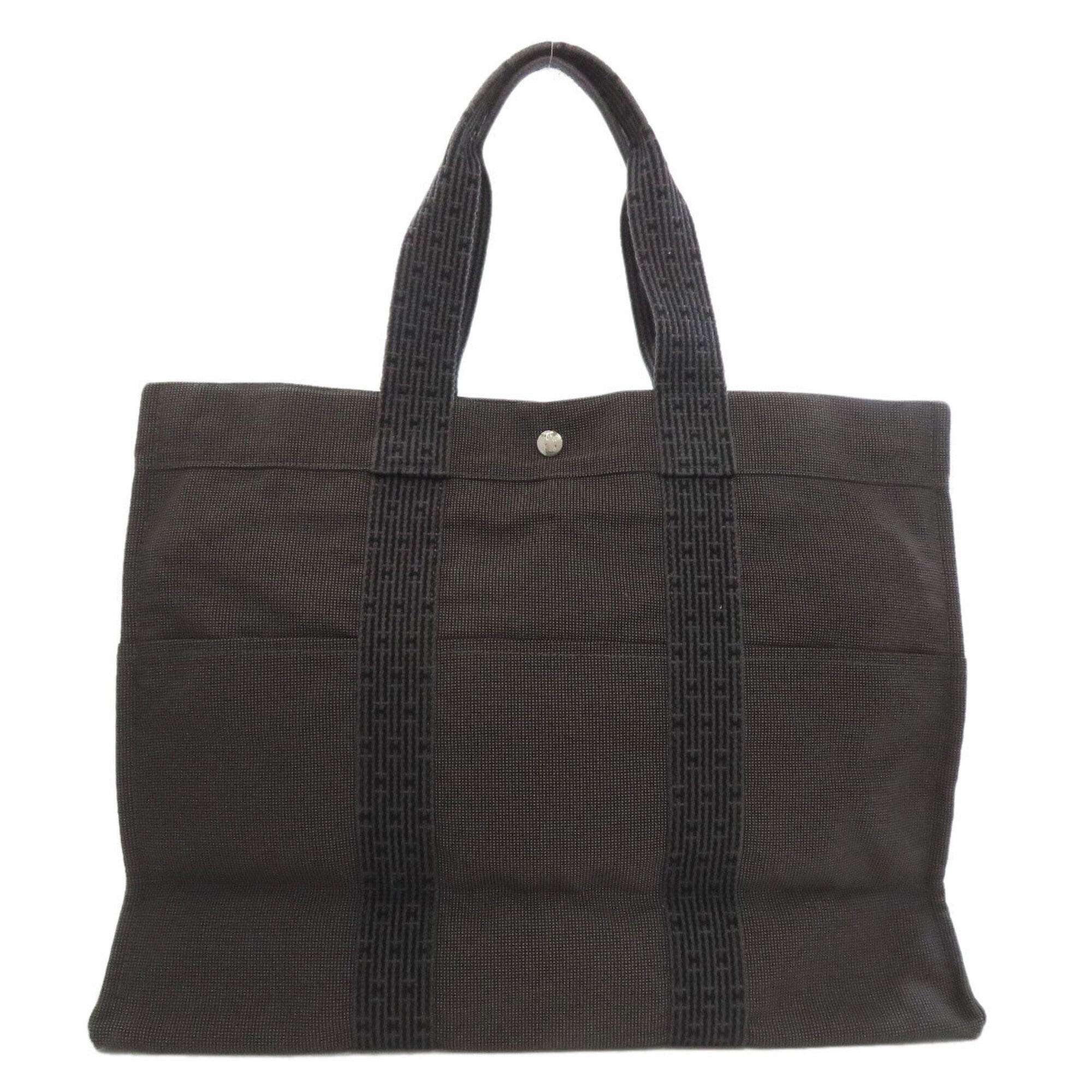 Hermes Gray Canvas Tote Bag (Pre-Owned)