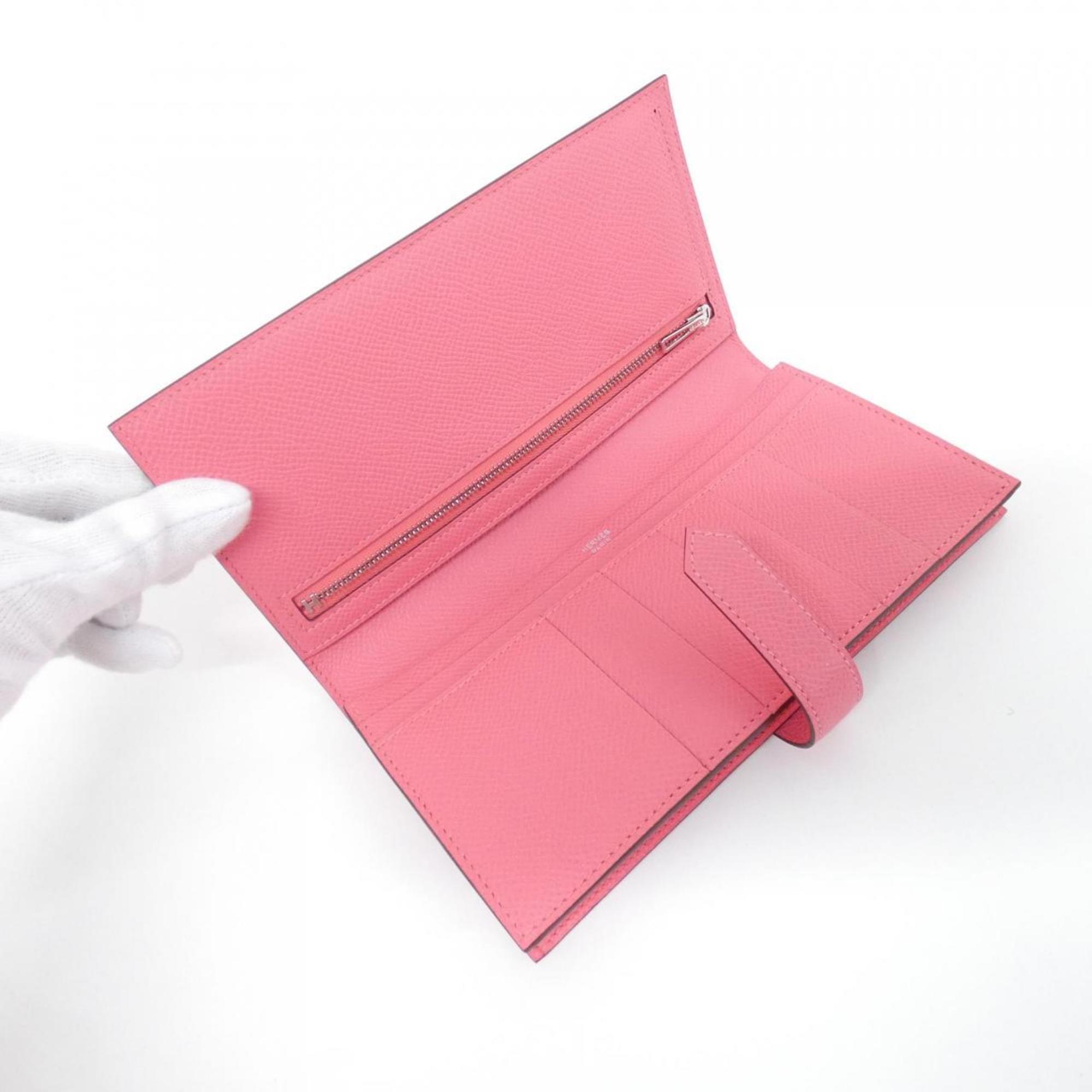 Hermes Rose Azalee Epsom Leather Coin Purse/Coin Case (Pre-Owned)