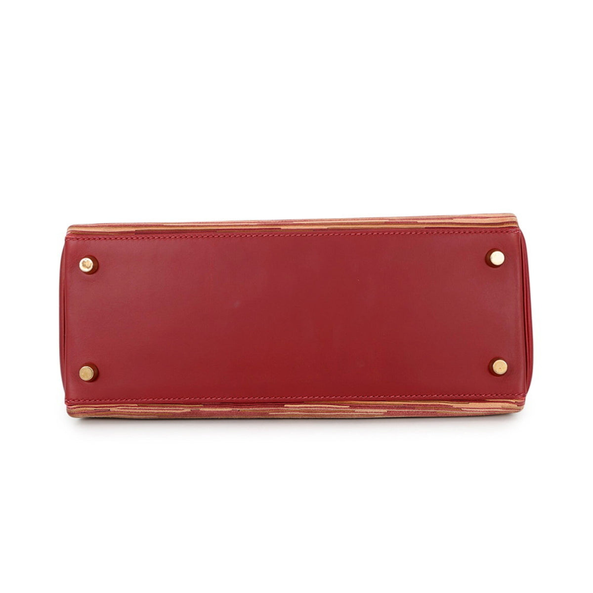 Hermes Multi-Color Rouge Vif Box Calf Leather Leather Handbag (Pre-Owned)