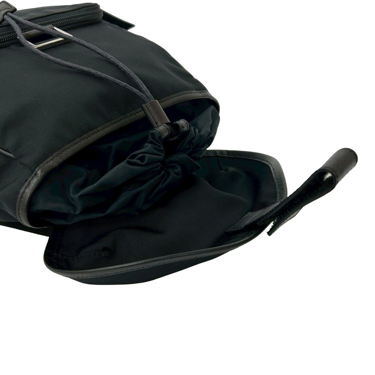 Gucci Black Nylon Leather Backpack (Pre-Owned)