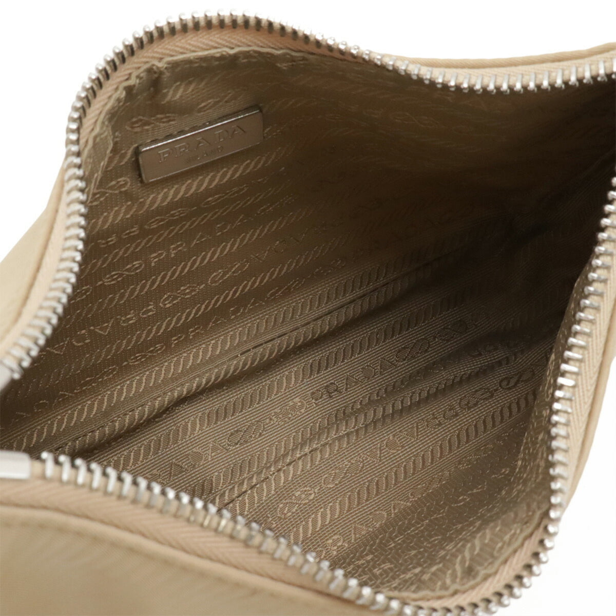 Prada Beige Nylon Handbag Pouch (Pre-Owned)