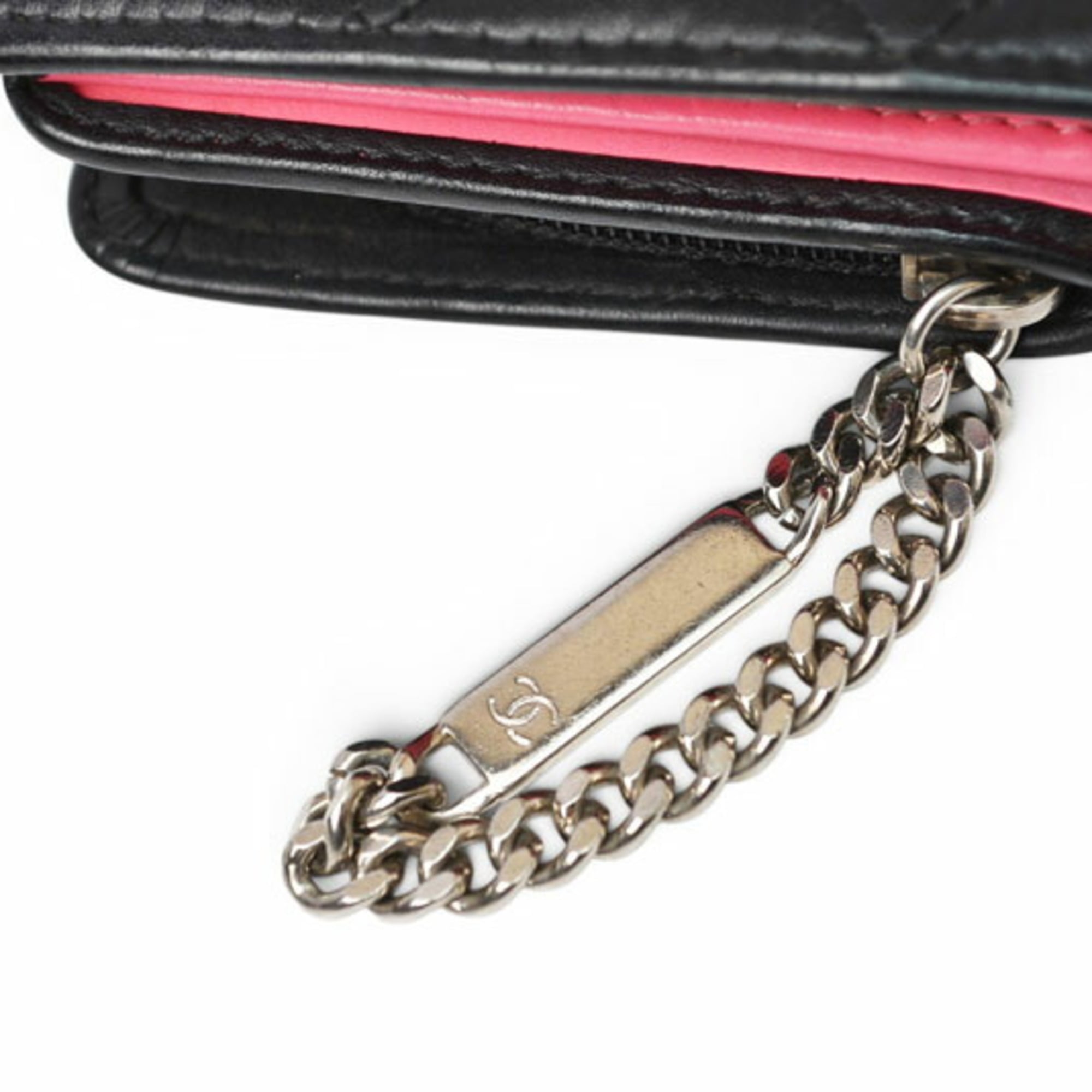 Chanel Black Leather Wallet (Bi-Fold) (Pre-Owned)