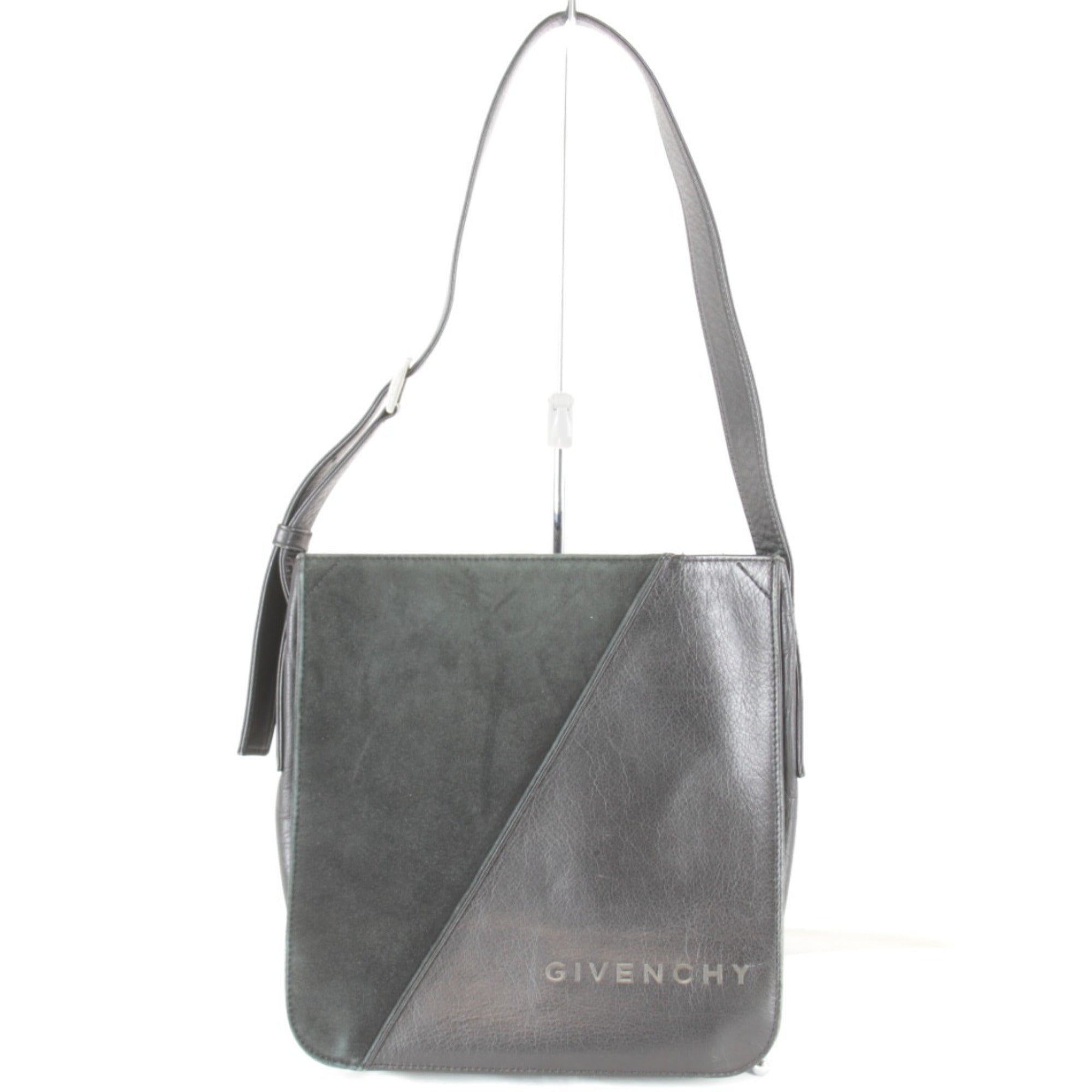 Givenchy Black Suede Leather Shoulder Bag (Pre-Owned)