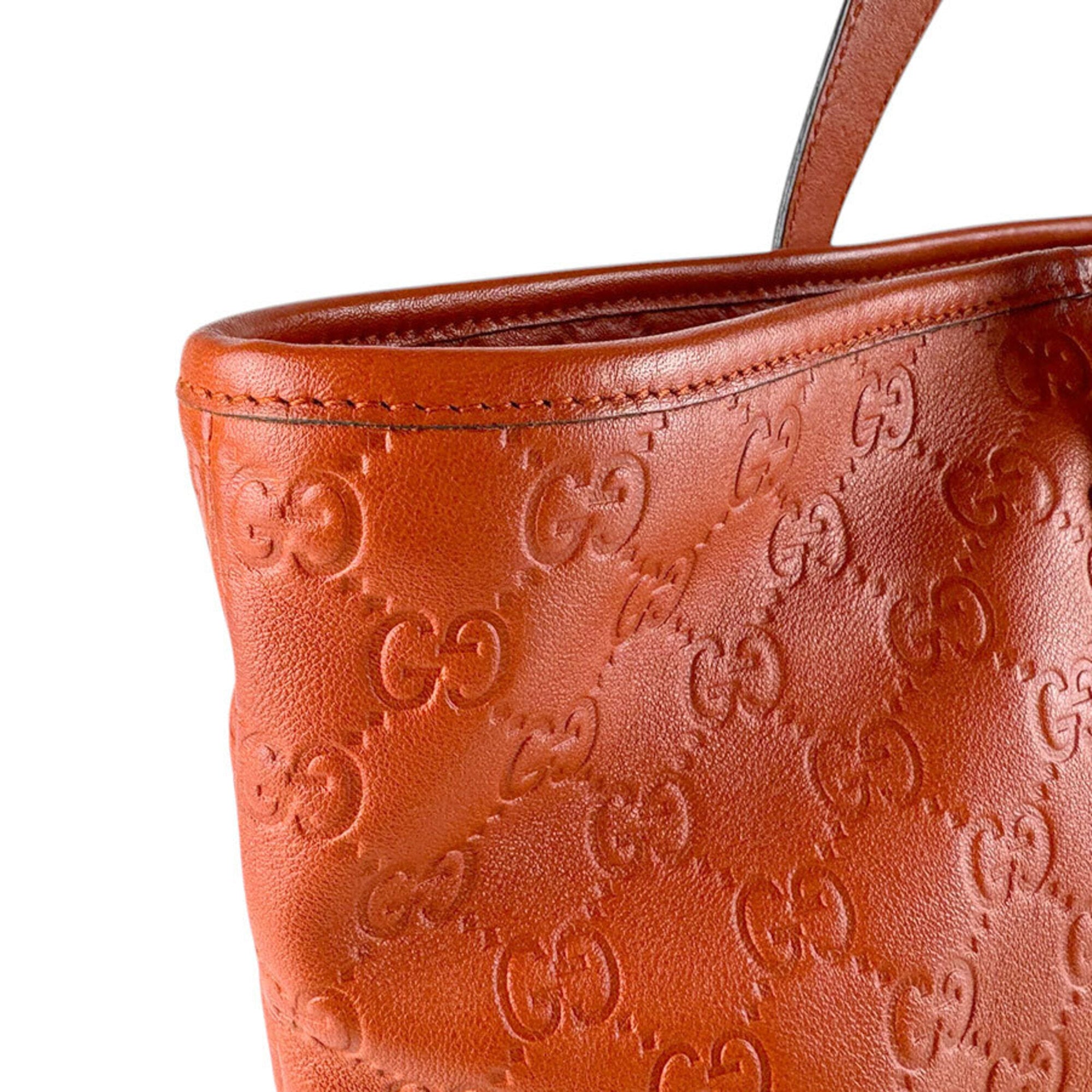 Gucci Orange Leather Handbag (Pre-Owned)