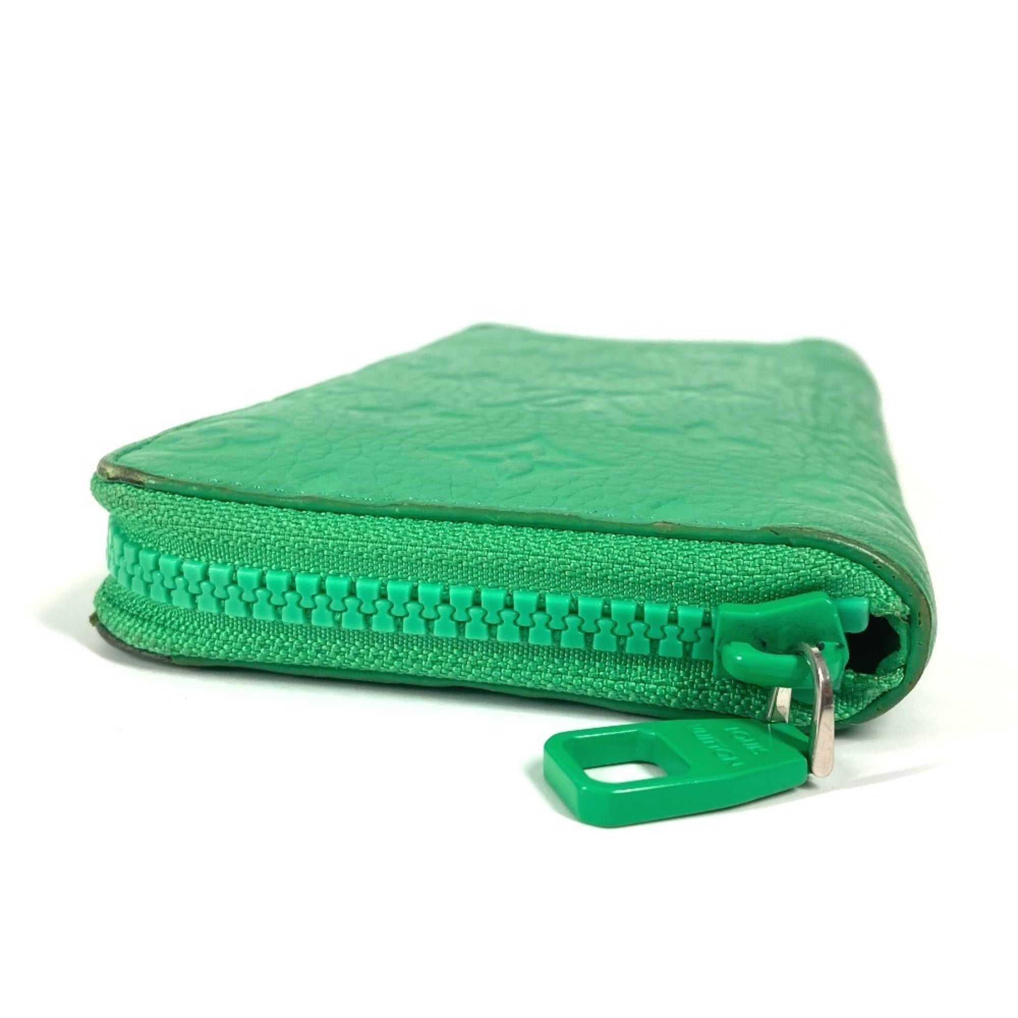 Louis Vuitton Green Leather Long Wallet (Bi-Fold) (Pre-Owned)