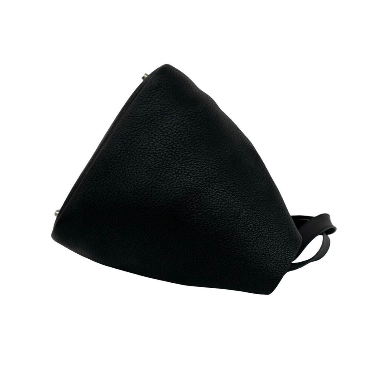 Hermes Black Taurillon Clemence Leather Handbag Tote Bag (Pre-Owned)