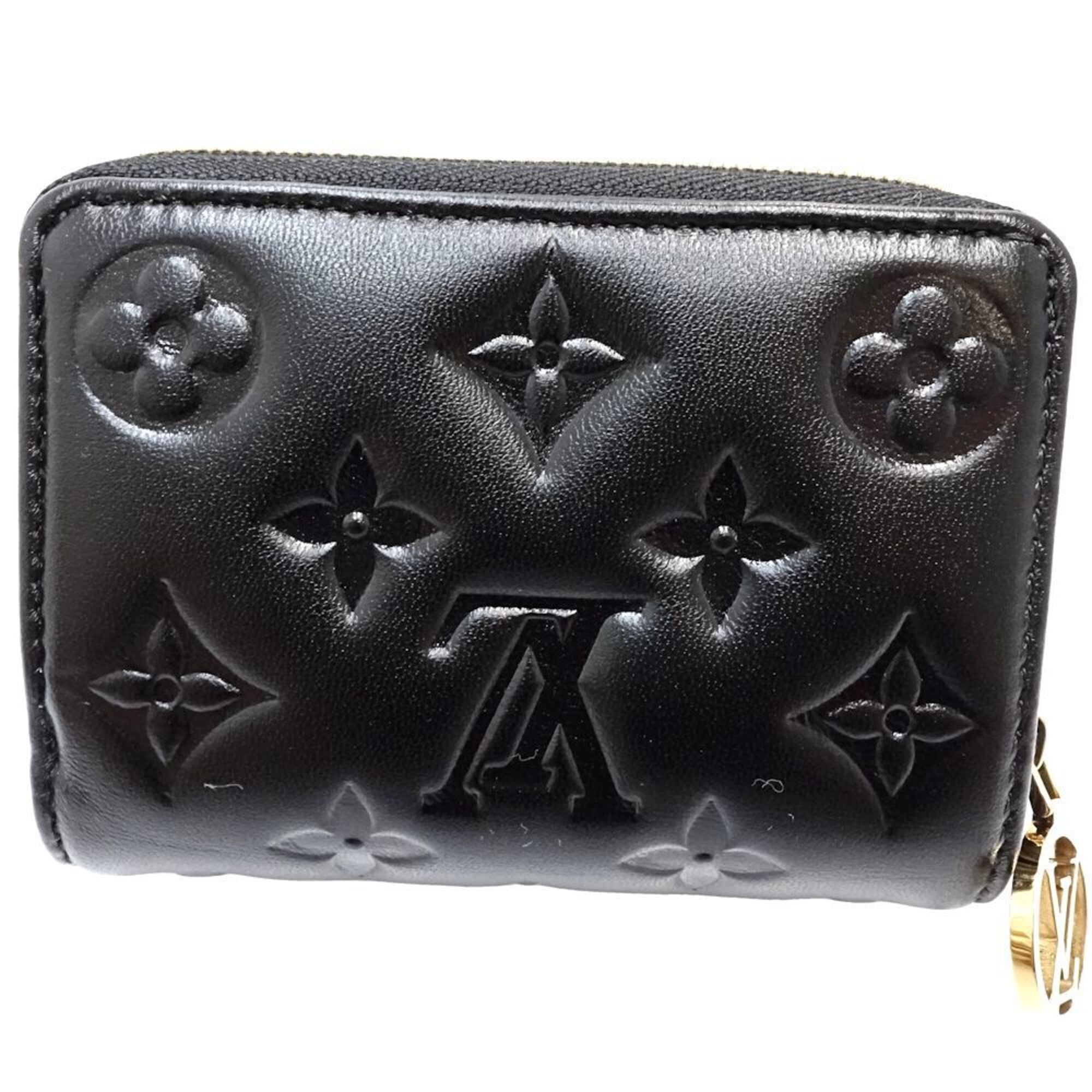 Louis Vuitton Monogram Black Leather Wallet (Bi-Fold) (Pre-Owned)
