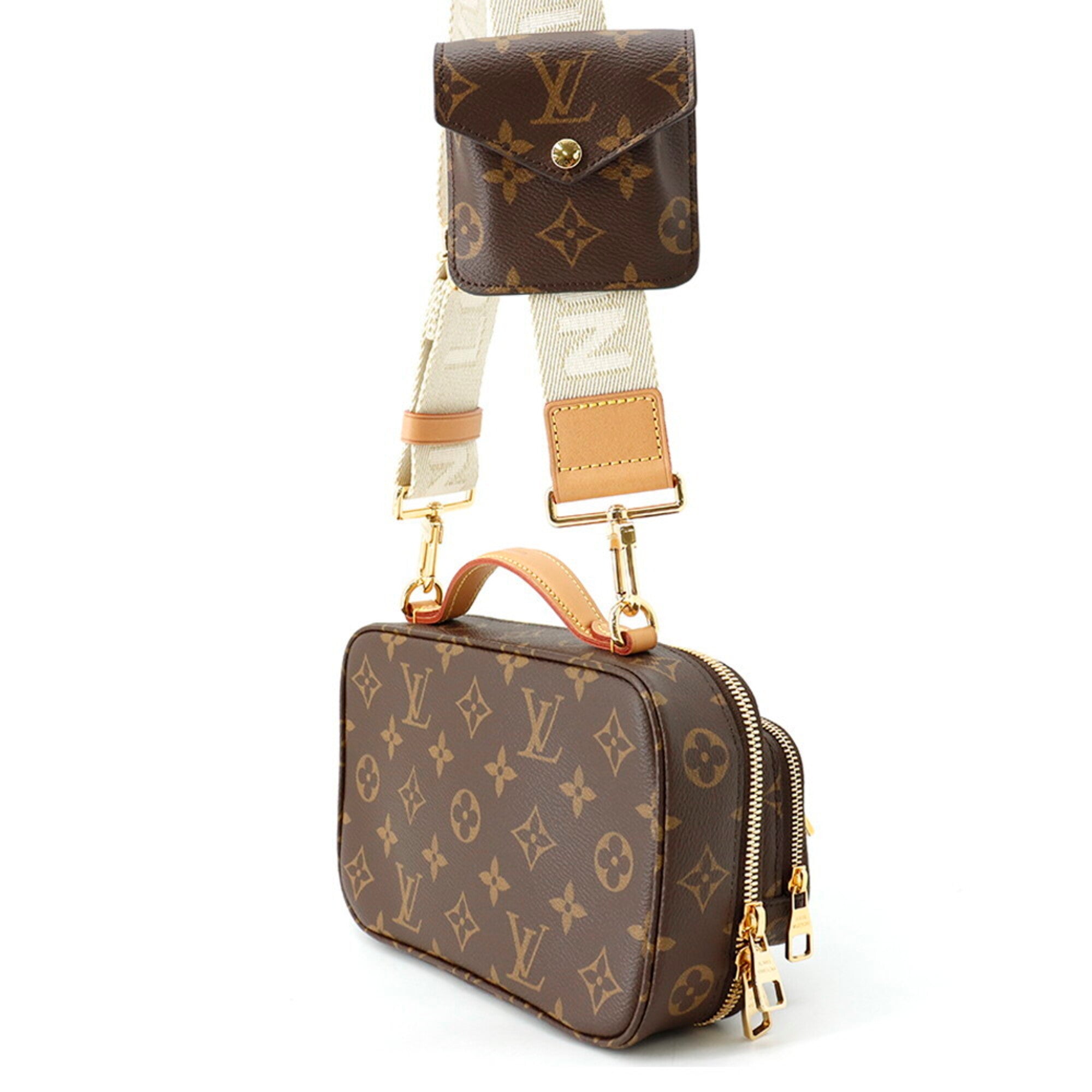 Louis Vuitton Brown Monogram Monogram Handbag Pouch Shoulder Bag (Pre-Owned)