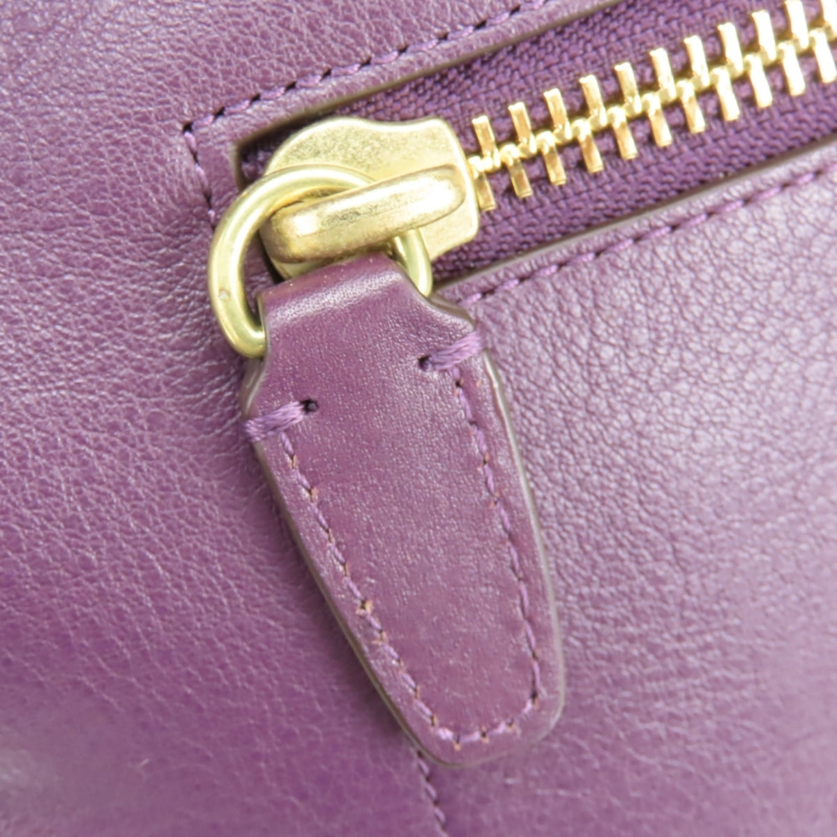 Coach Dark Purple Leather Shoulder Bag (Pre-Owned)