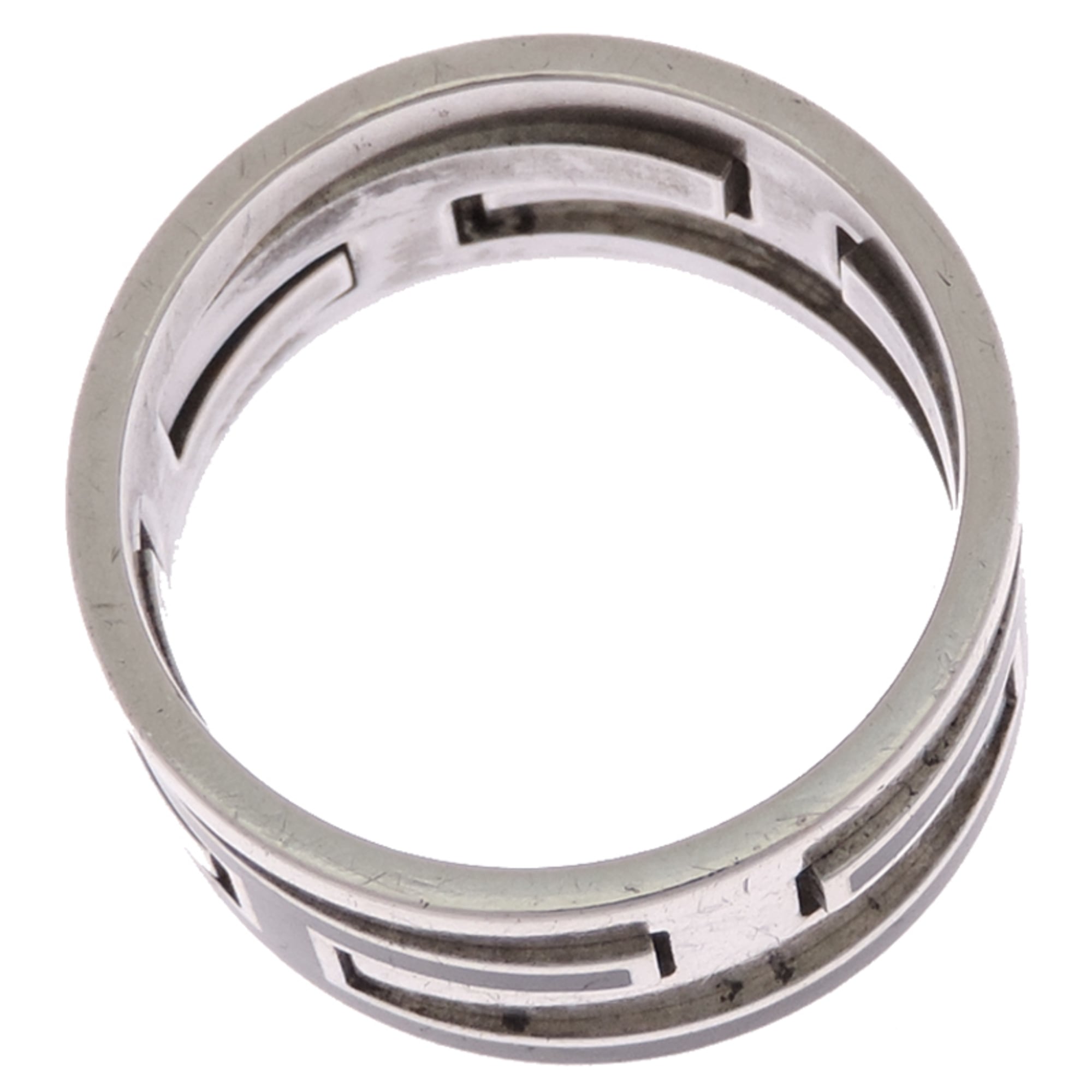 Hermes Silver 925 Band Ring (Pre-Owned)