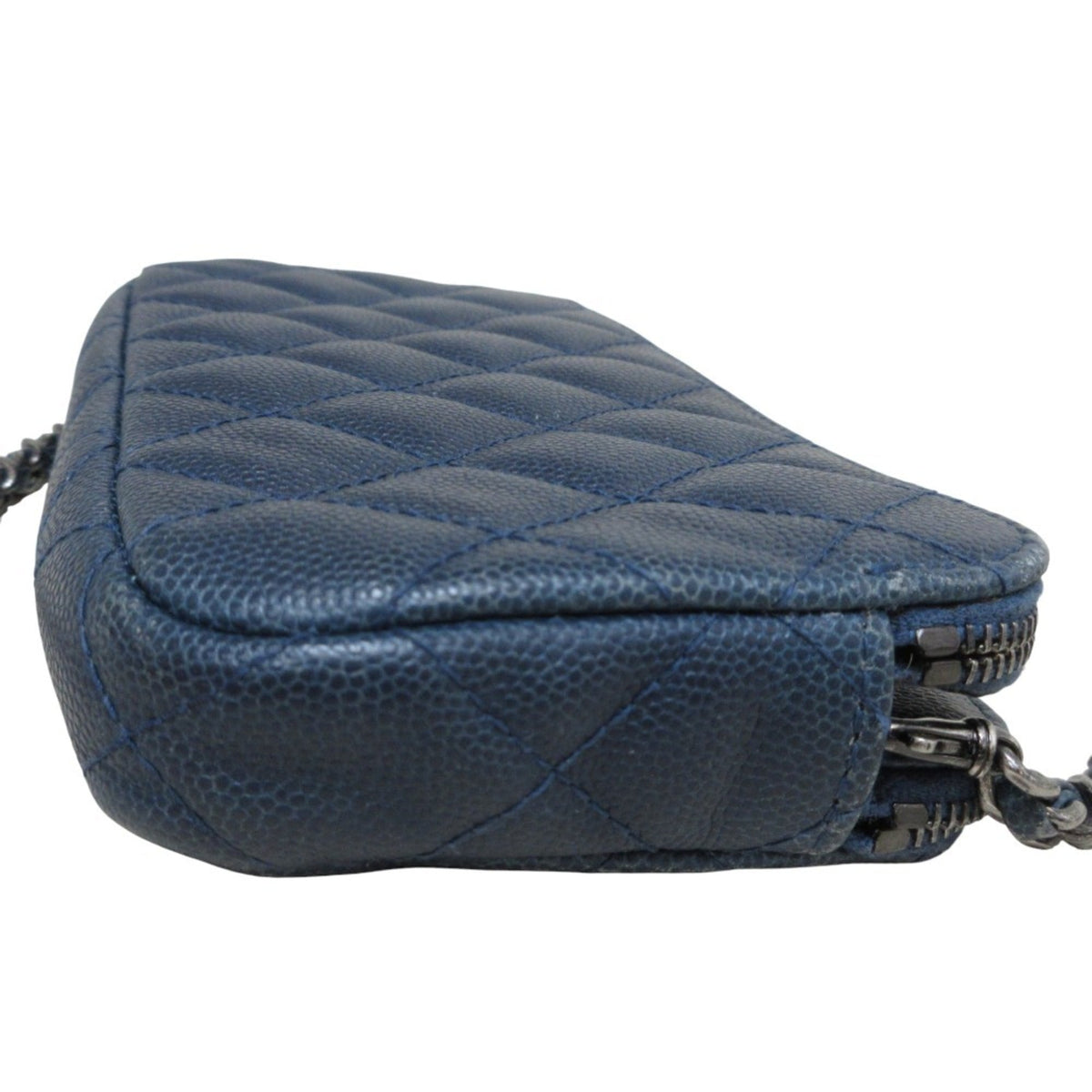 Chanel Navy Grained Calfskin Shoulder Bag (Pre-Owned)