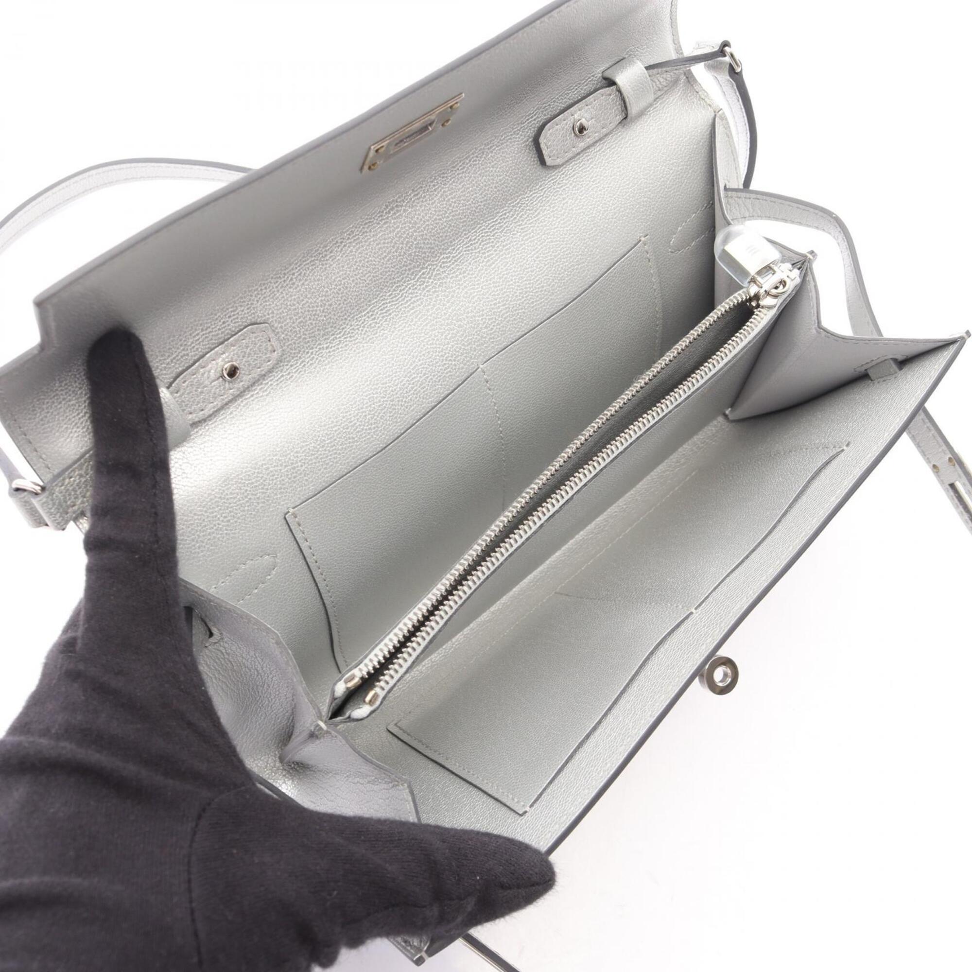 Hermes Argent Silver Handbag Shoulder Bag (Pre-Owned)