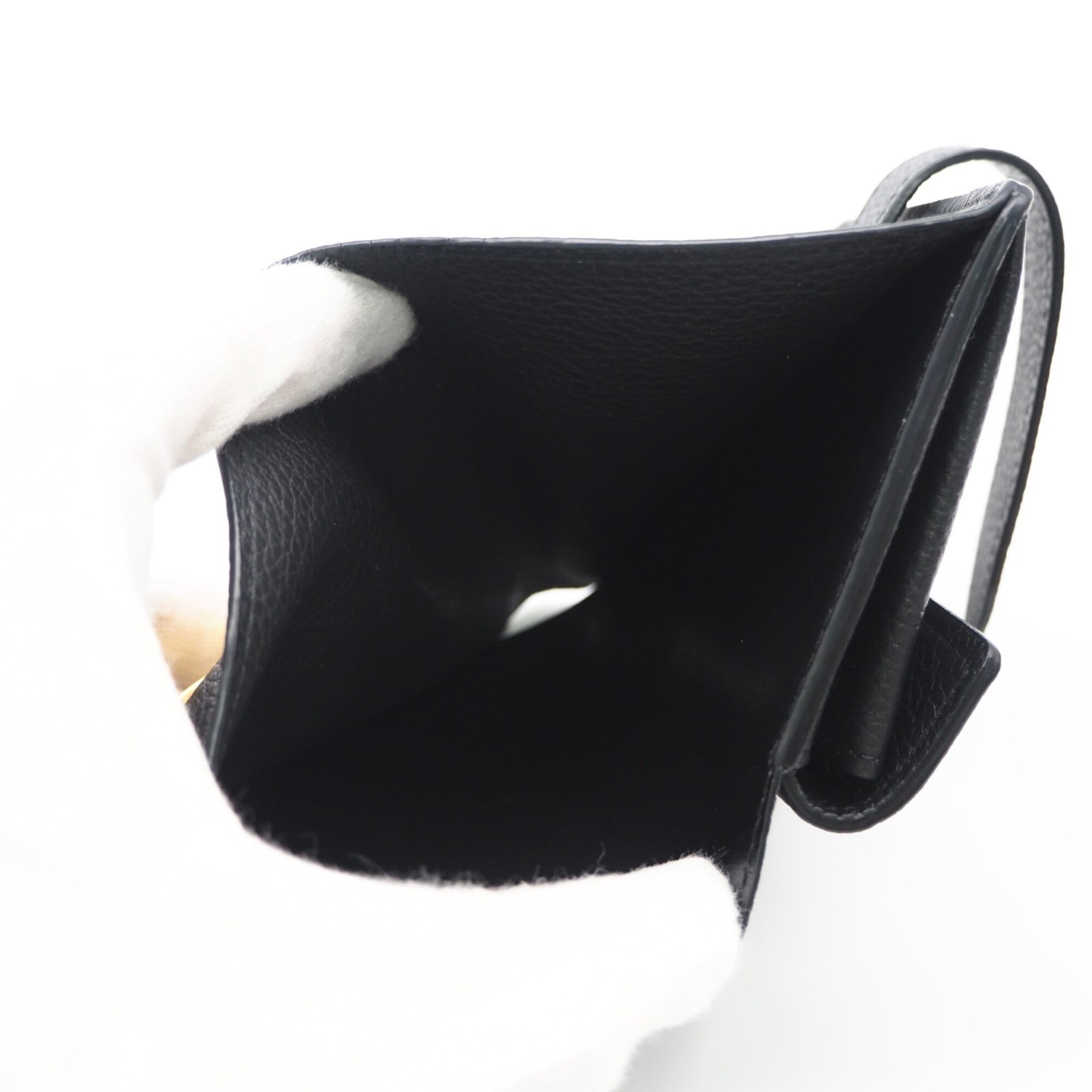 Louis Vuitton Black Leather Wallet (Bi-Fold) (Pre-Owned)