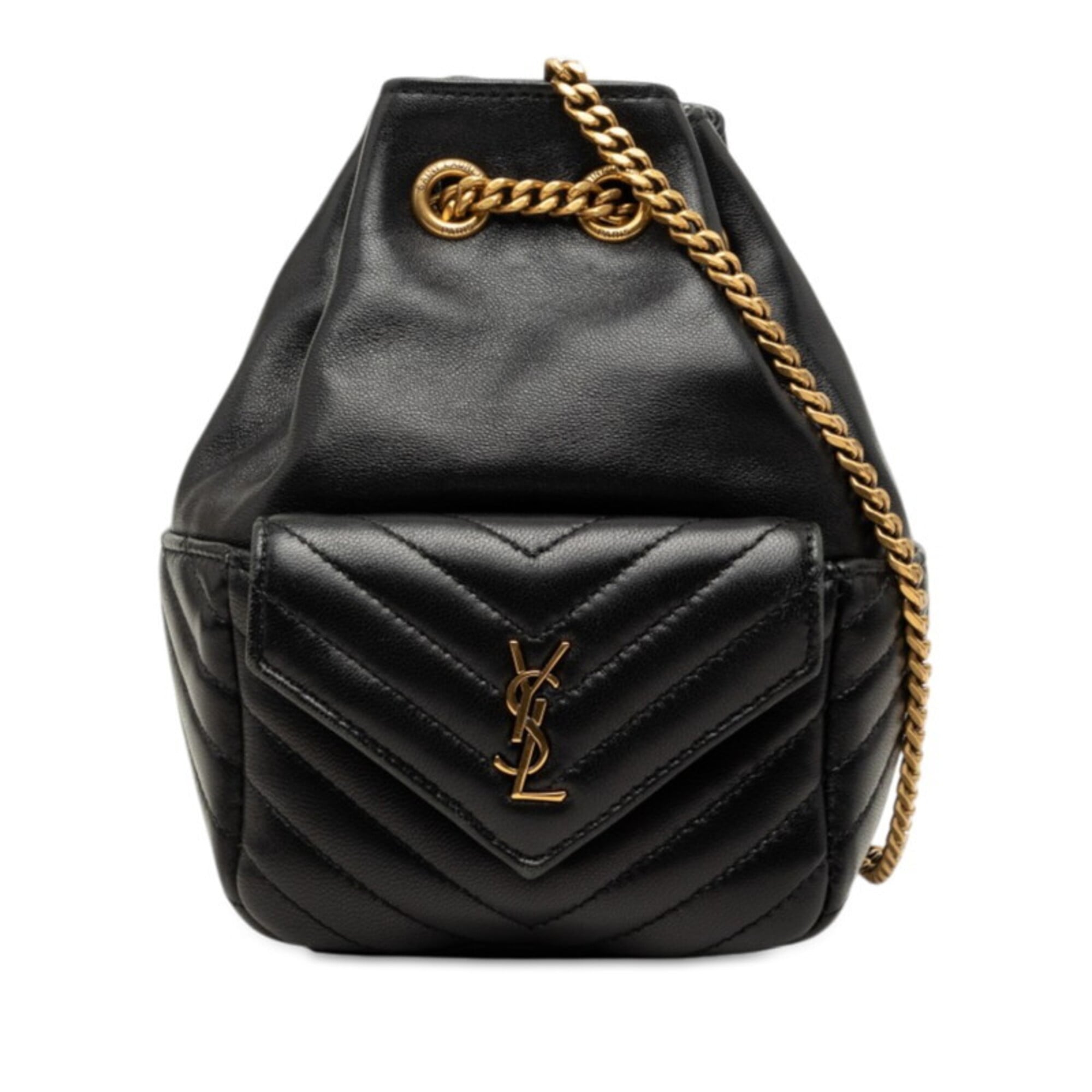 Saint Laurent Black Leather Shoulder Bag (Pre-Owned)