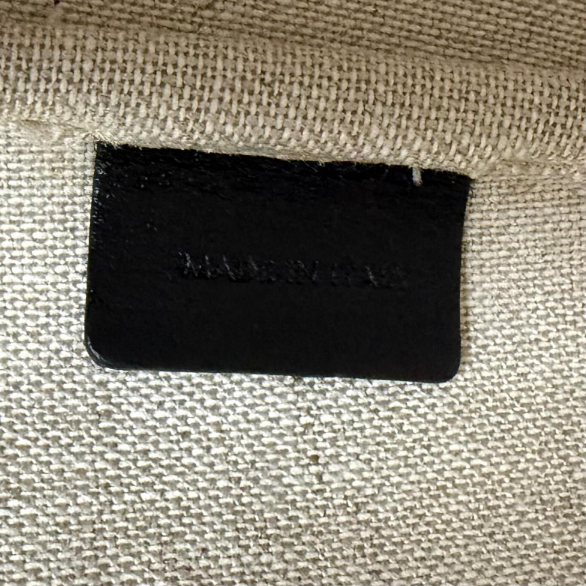 Celine Black Off-White Canvas Leather Shoulder Bag (Pre-Owned)
