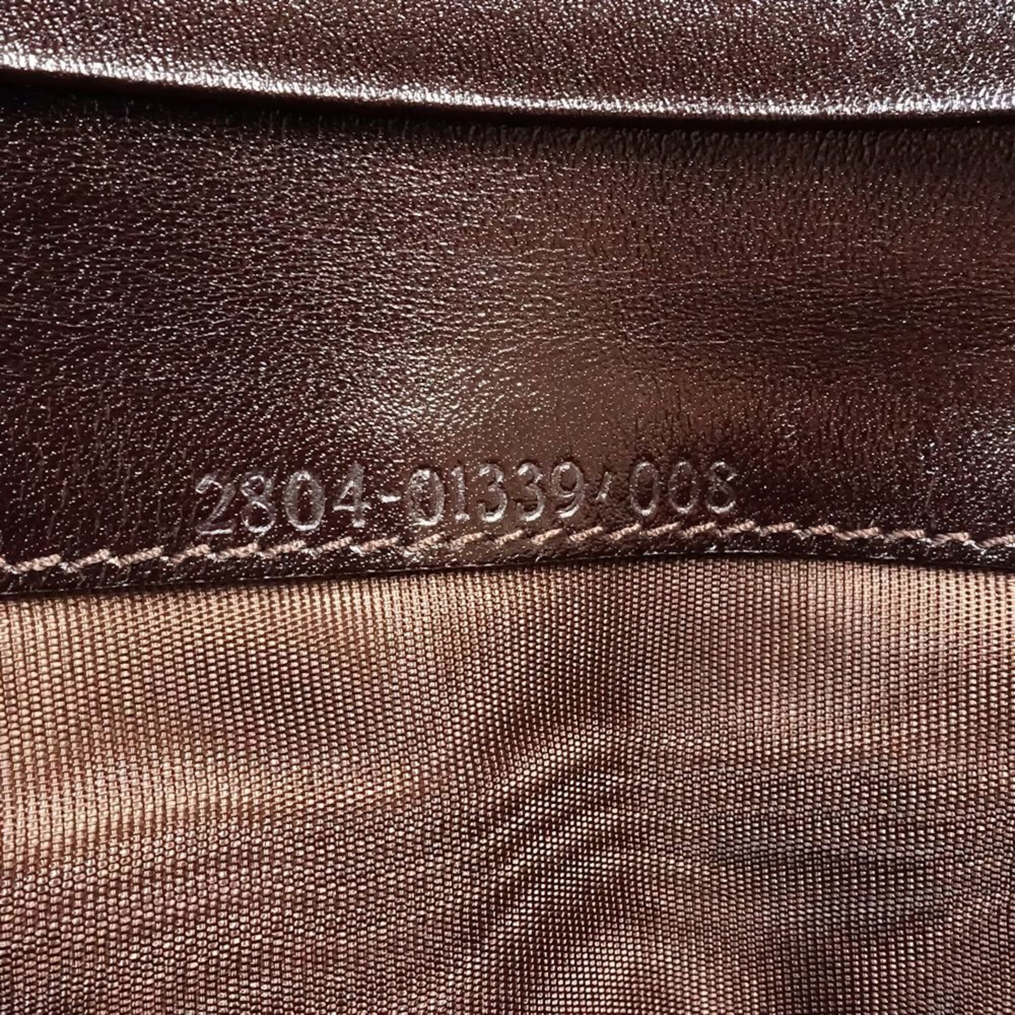 Fendi Zucca Dark Brown Canvas Leather Long Wallet (Bi-Fold) (Pre-Owned)