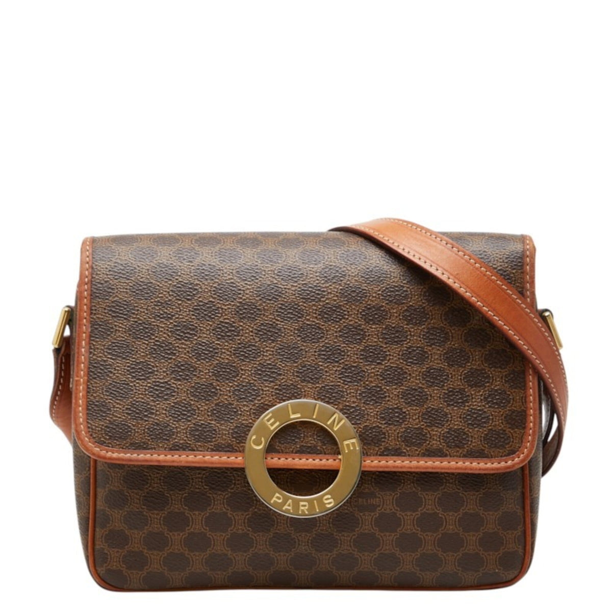 Celine Brown Pvc Leather Shoulder Bag (Pre-Owned)
