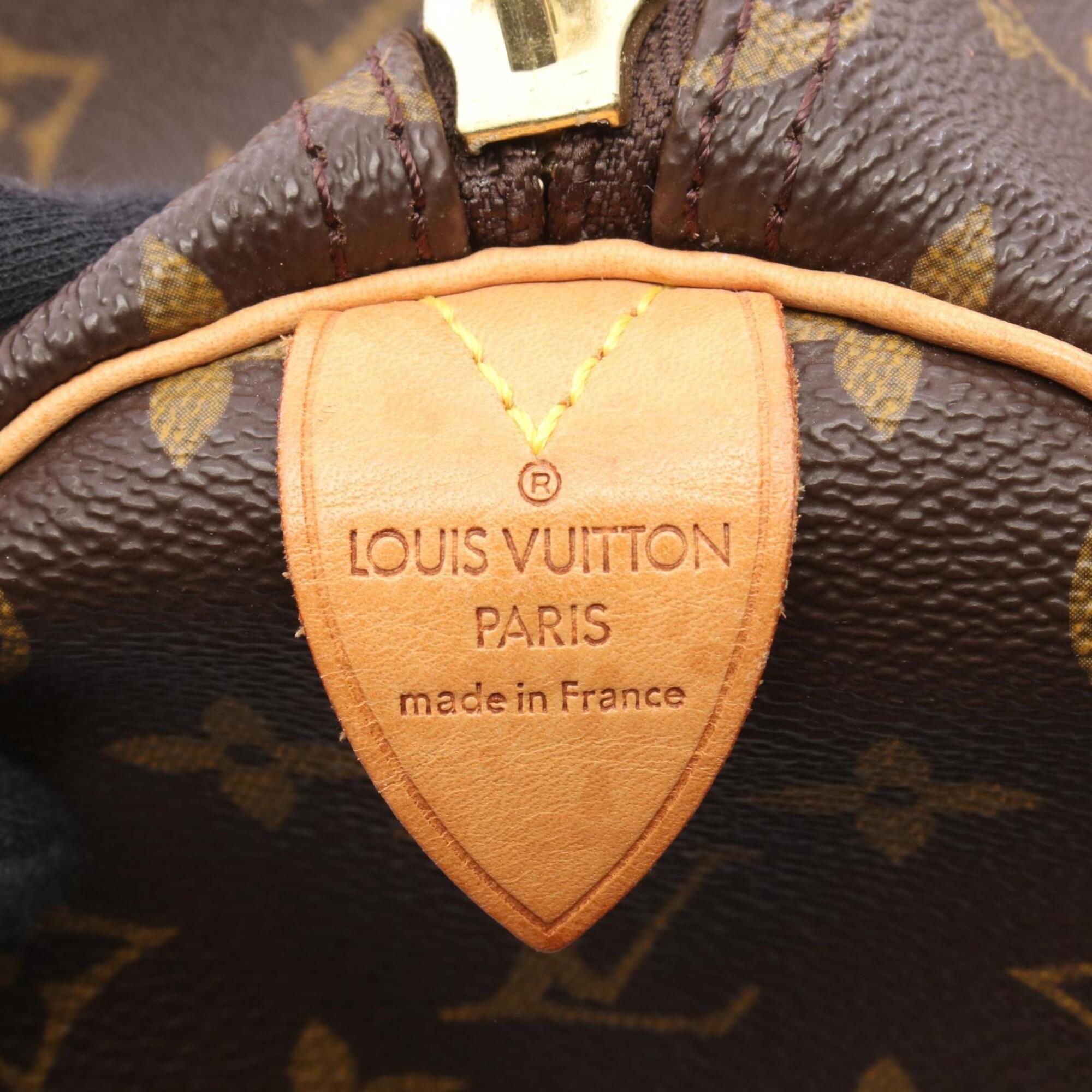 Louis Vuitton Brown Coated Canvas Pvc Monogram Leather Boston Bag Handbag (Pre-Owned)