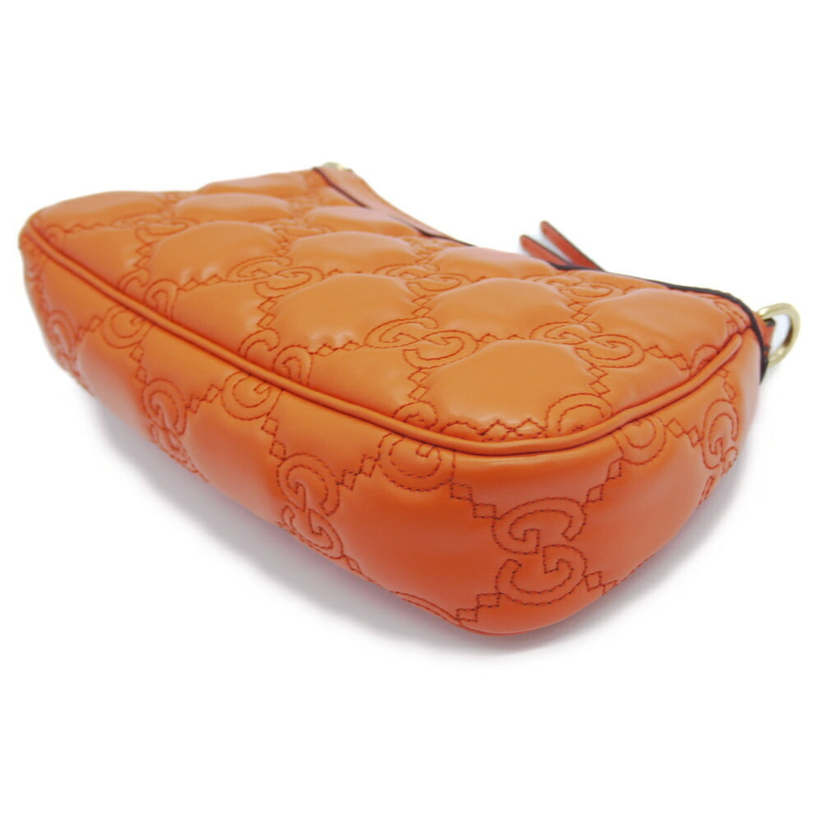 Gucci Orange Leather Handbag Shoulder Bag (Pre-Owned)