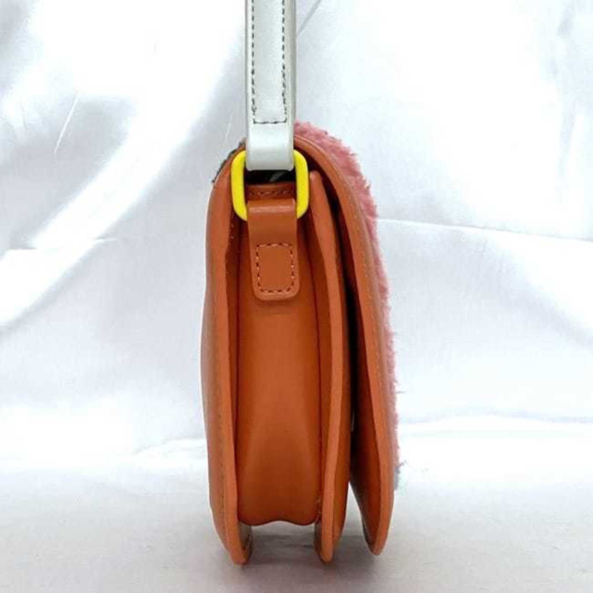 Stella Mccartney Multi-Color Orange Leather Shoulder Bag (Pre-Owned)