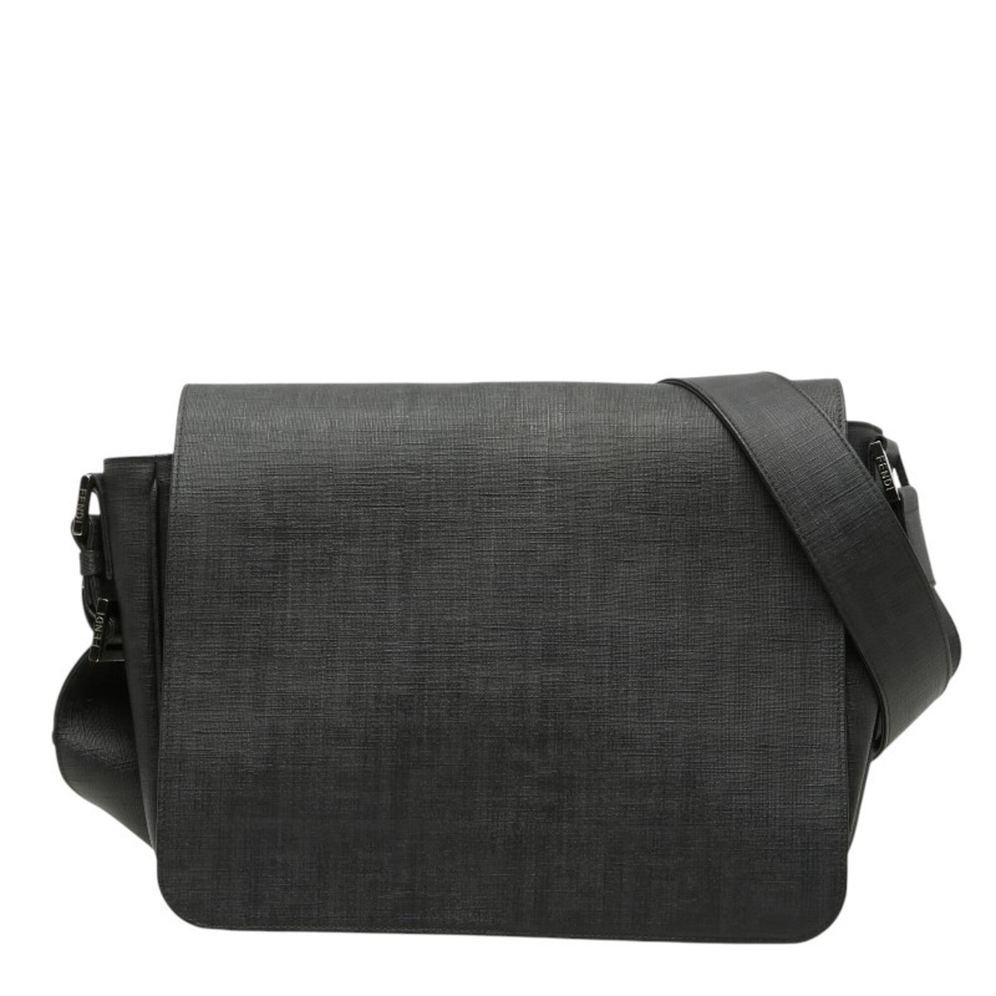 Fendi Black Gray Pvc Shoulder Bag (Pre-Owned)