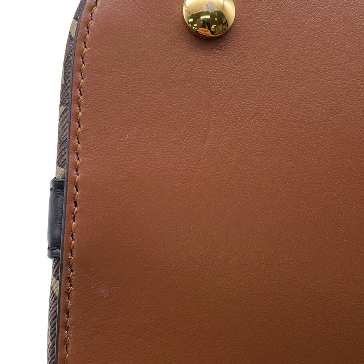 Burberry Beige Black Brown Pvc Leather Handbag (Pre-Owned)