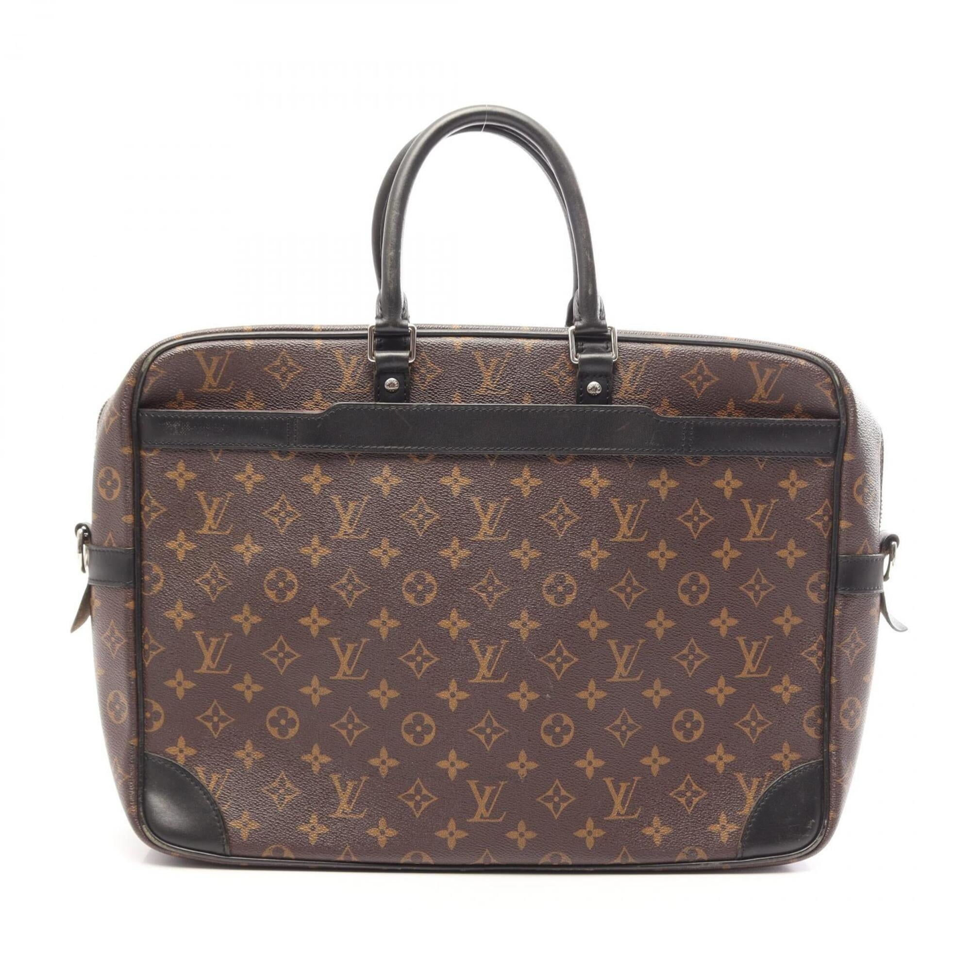 Louis Vuitton Black Brown Coated Canvas Pvc Leather Handbag (Pre-Owned)