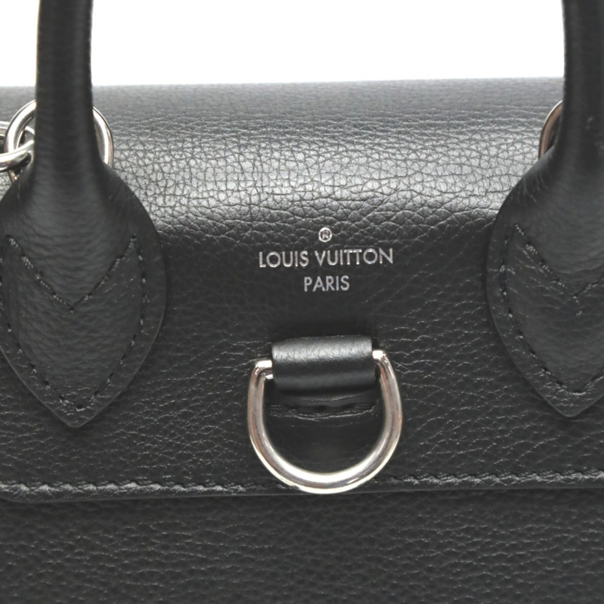 Louis Vuitton Black Noir Leather Backpack (Pre-Owned)
