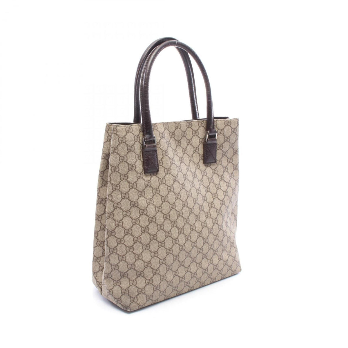 Gucci Beige Brown Pvc Leather Handbag Tote Bag (Pre-Owned)