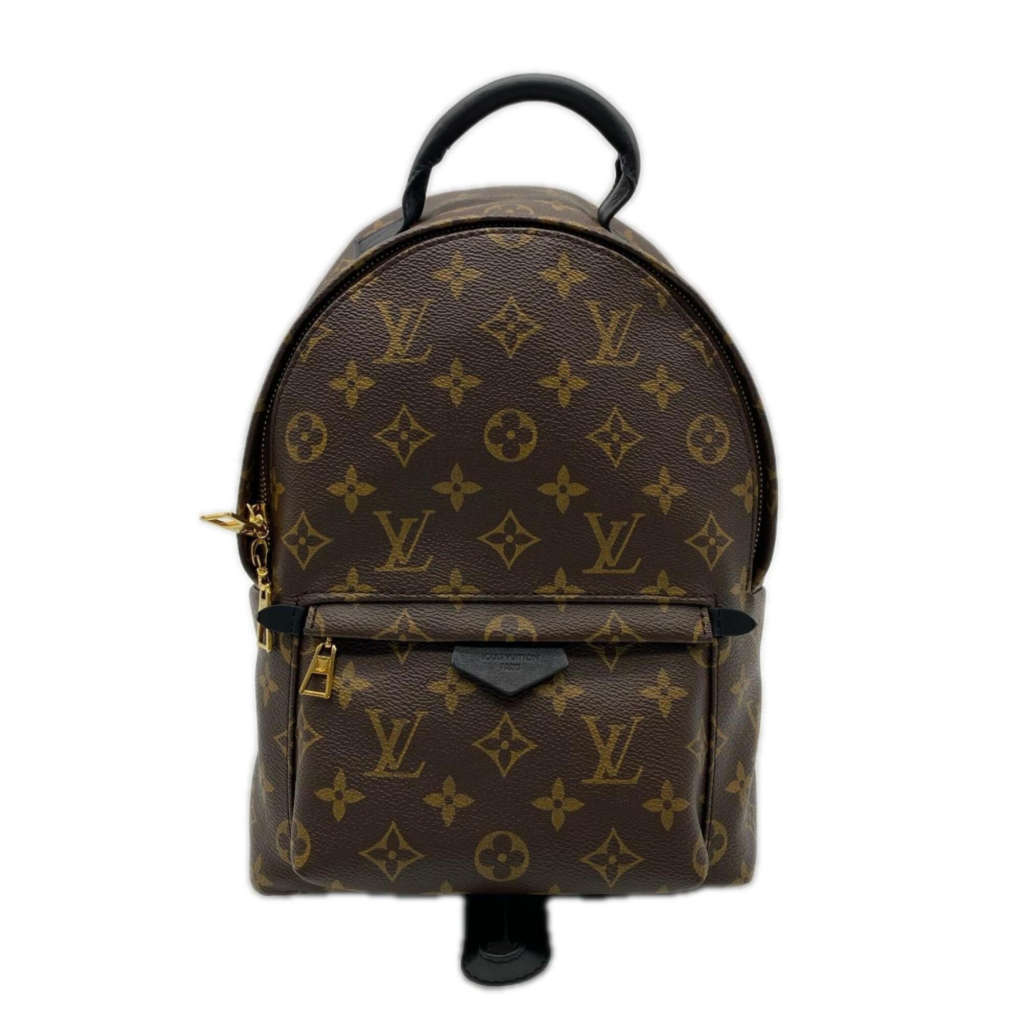 Louis Vuitton Monogram Beige Black Brown Coated Canvas Backpack (Pre-Owned)
