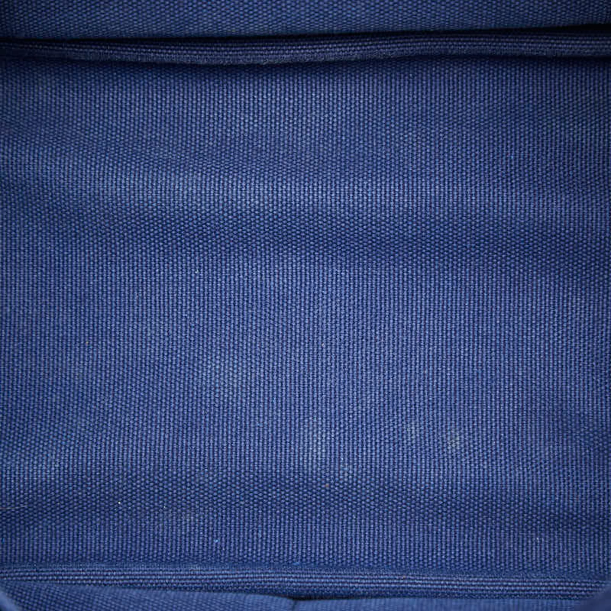 Prada Canapa Blue Canvas Handbag Shoulder Bag (Pre-Owned)