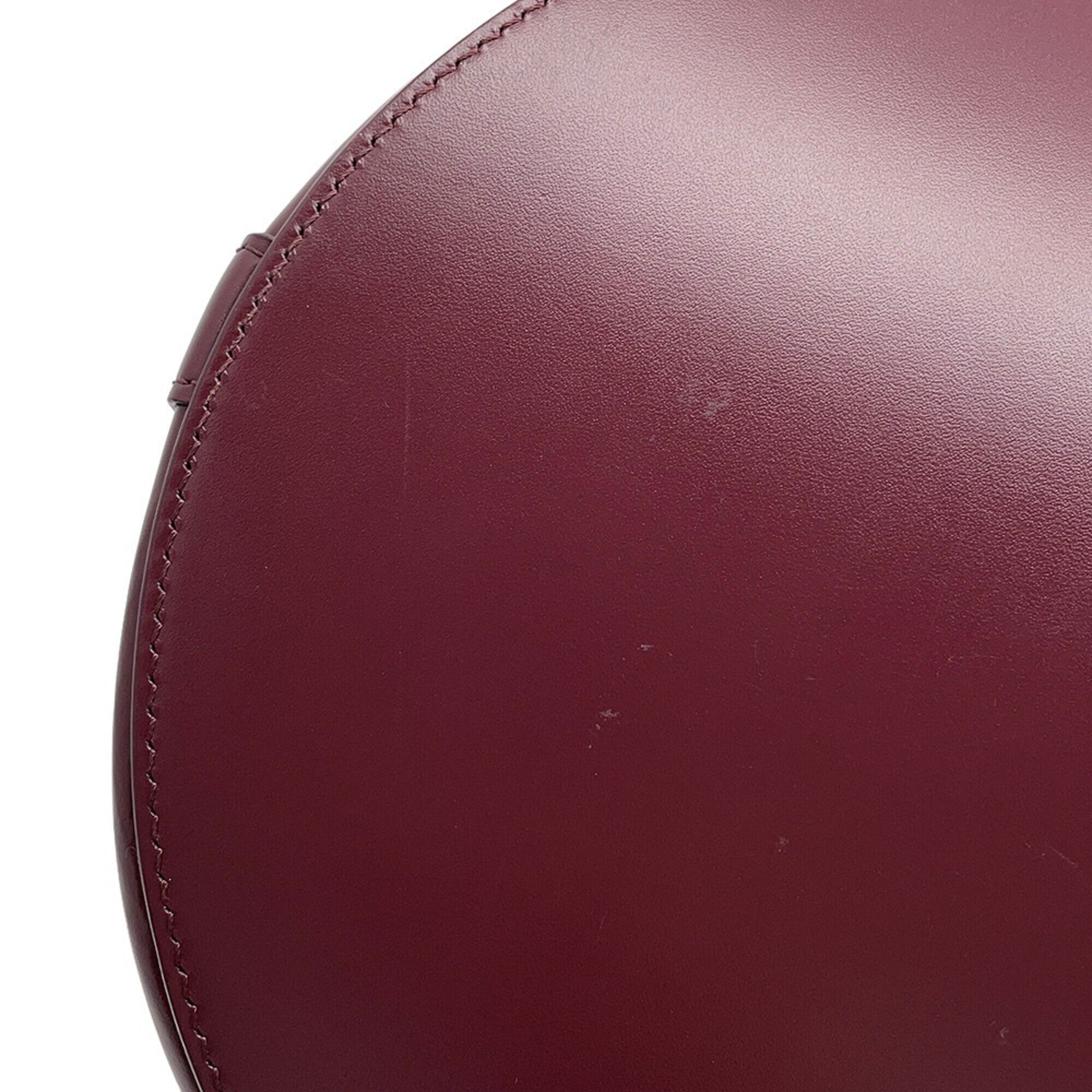 Celine Bordeaux Leather Handbag Shoulder Bag (Pre-Owned)