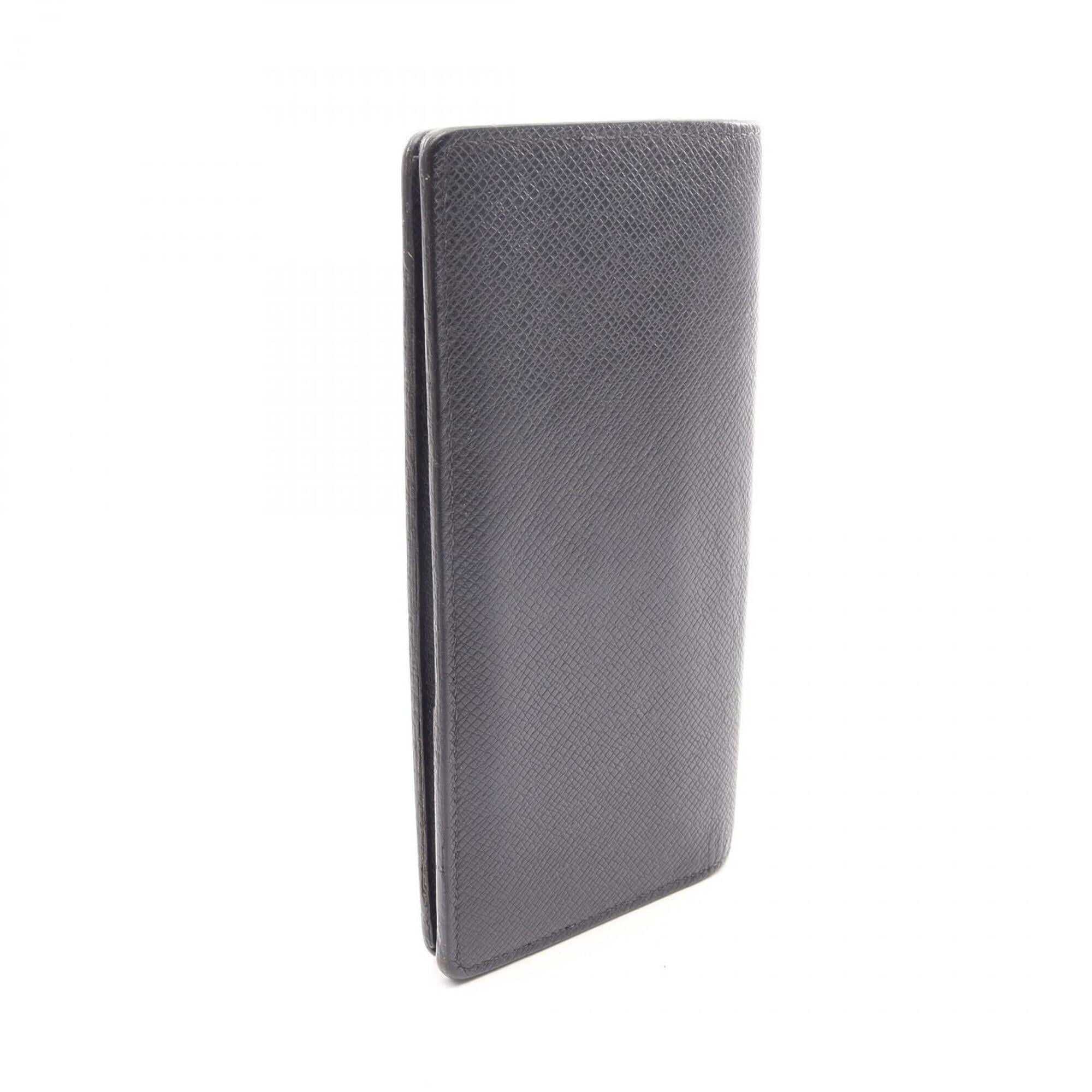 Louis Vuitton Ardoise Black Taiga Leather Long Wallet (Bi-Fold) (Pre-Owned)