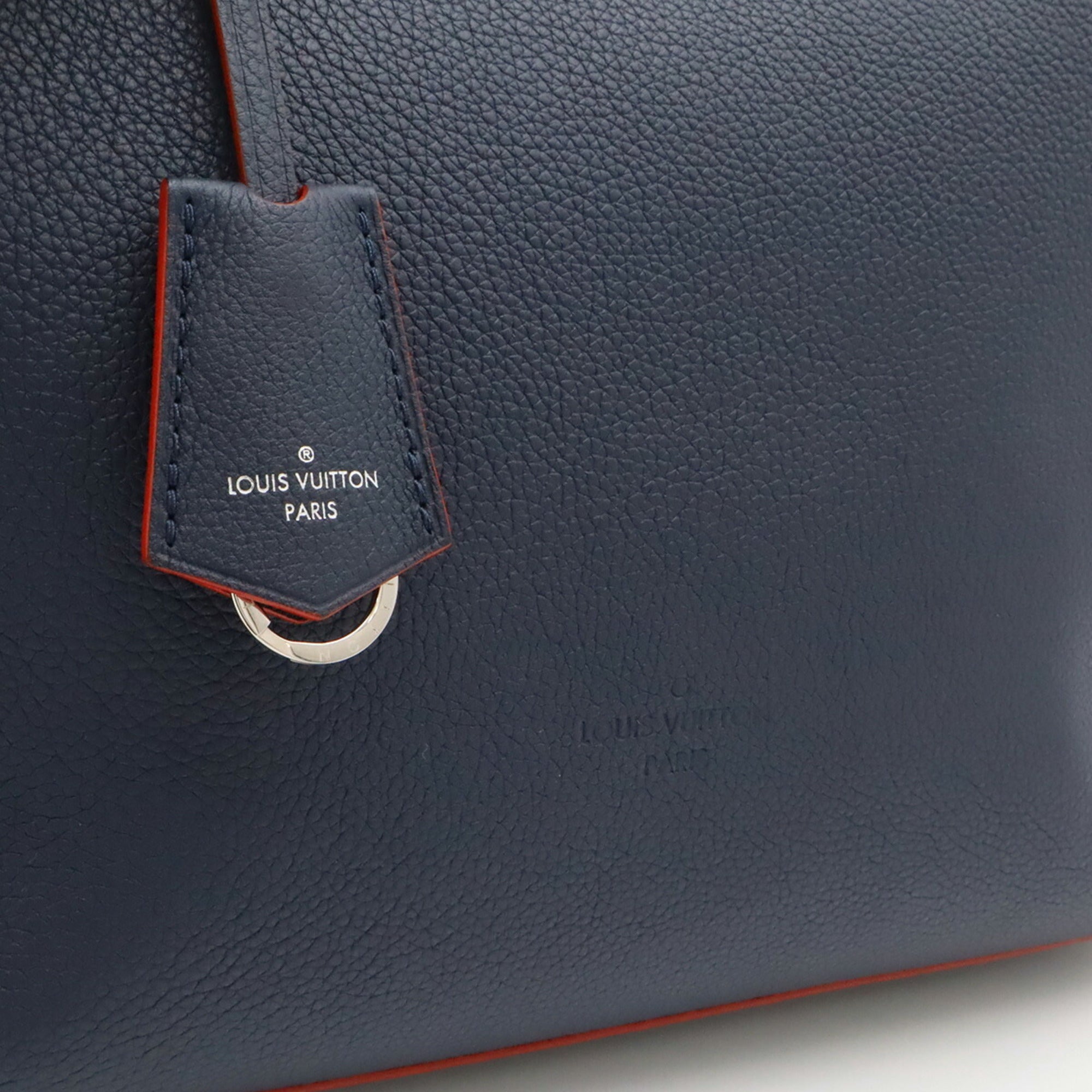 Louis Vuitton Marine Rouge Navy Leather Tote Bag (Pre-Owned)