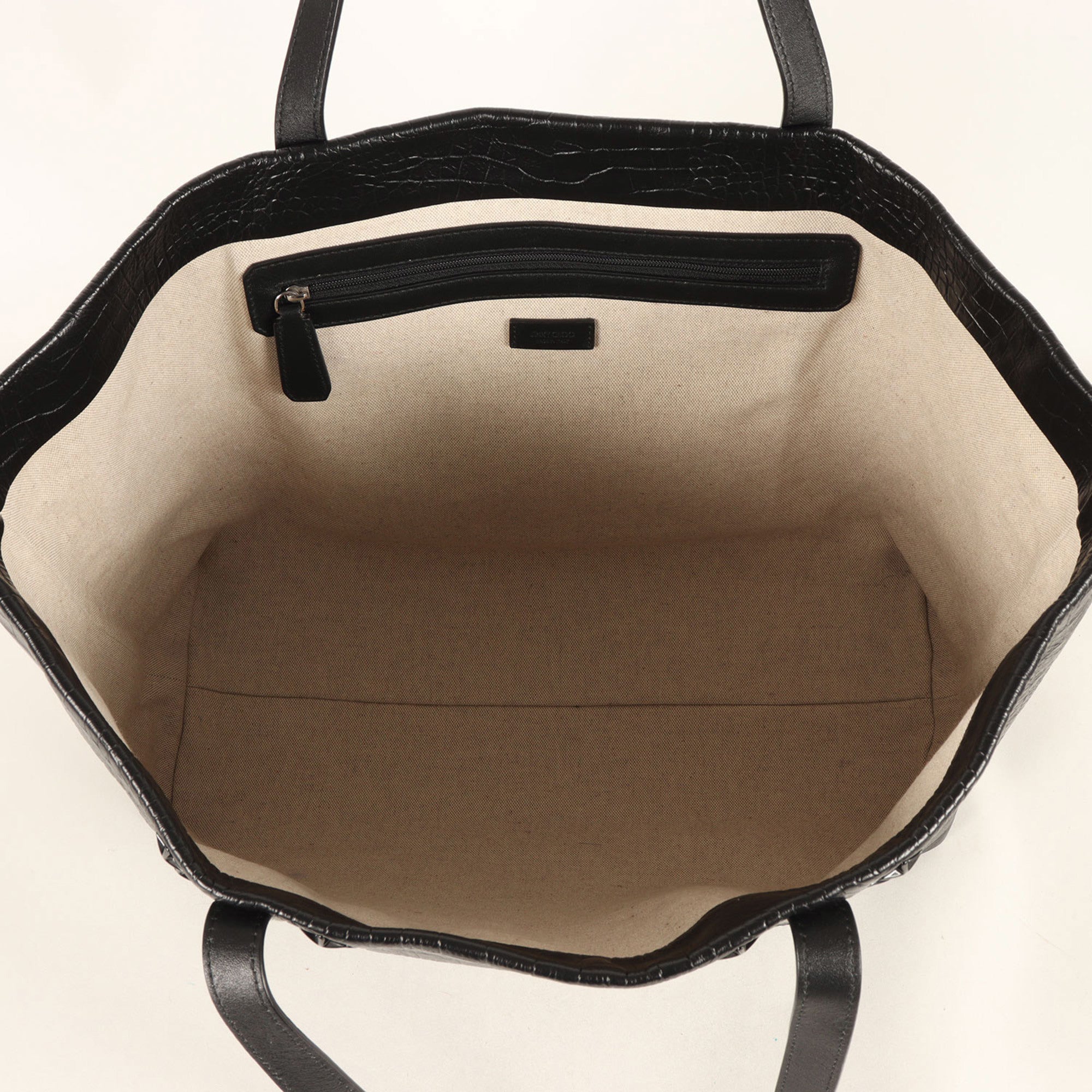Jimmy Choo Black Leather Tote Bag (Pre-Owned)