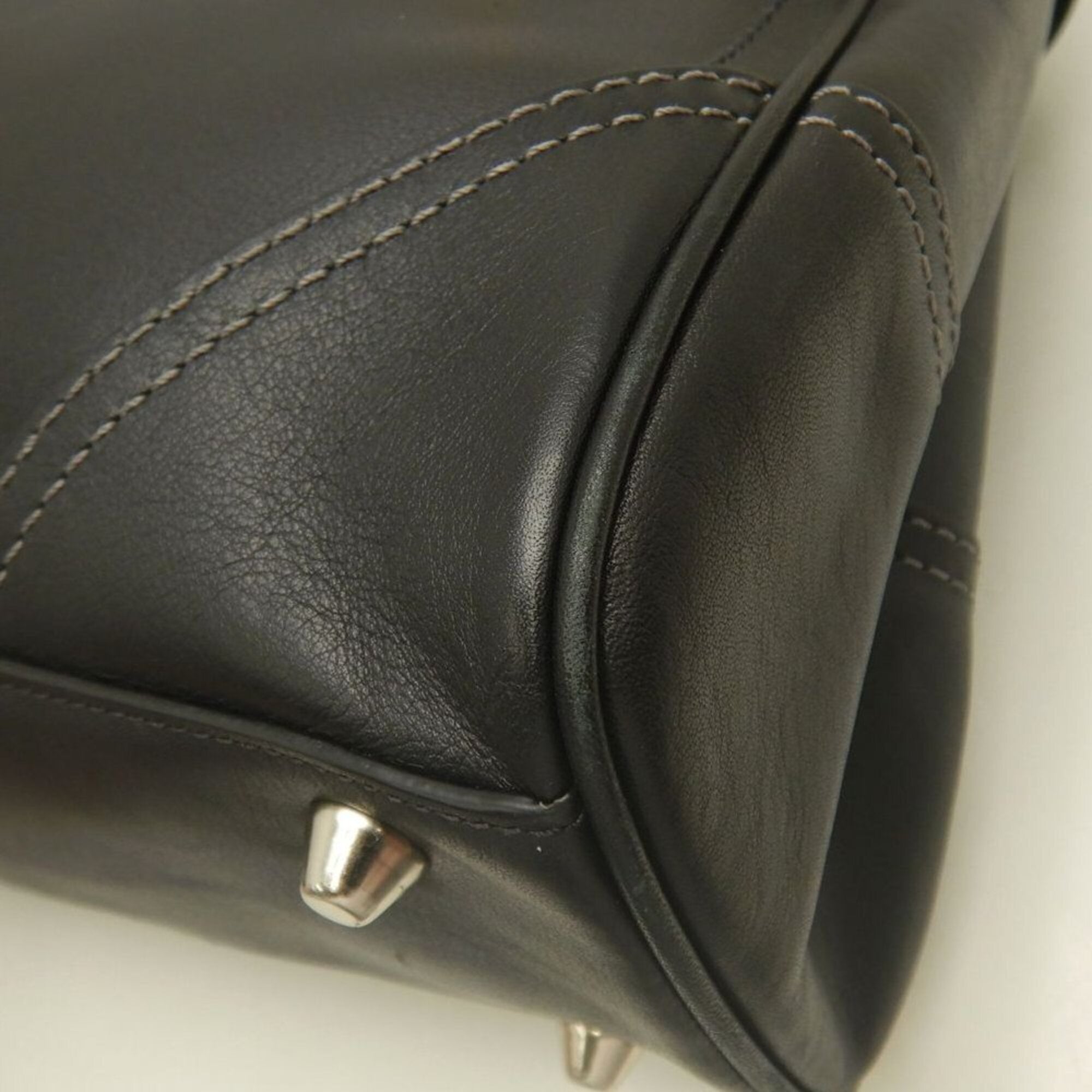 Coach Black Leather Tote Bag (Pre-Owned)