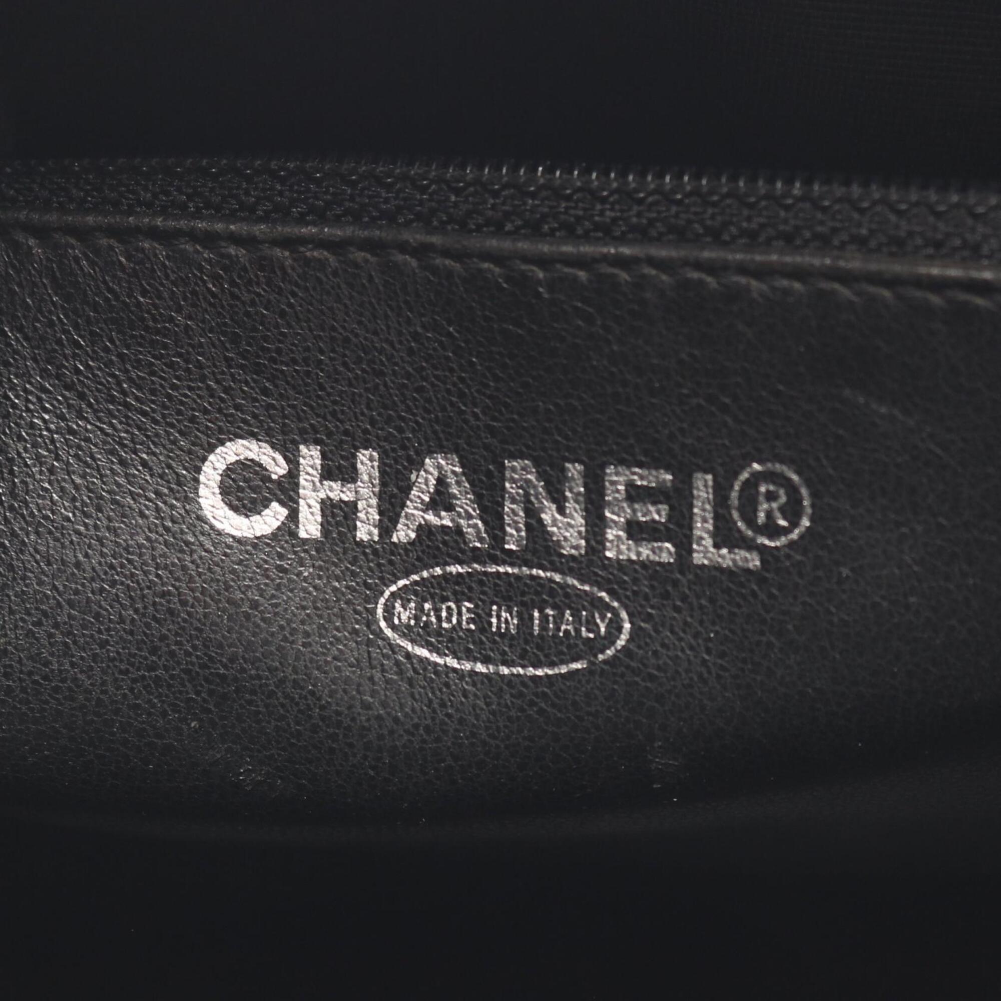 Chanel Black Grained Calfskin Handbag Tote Bag (Pre-Owned)
