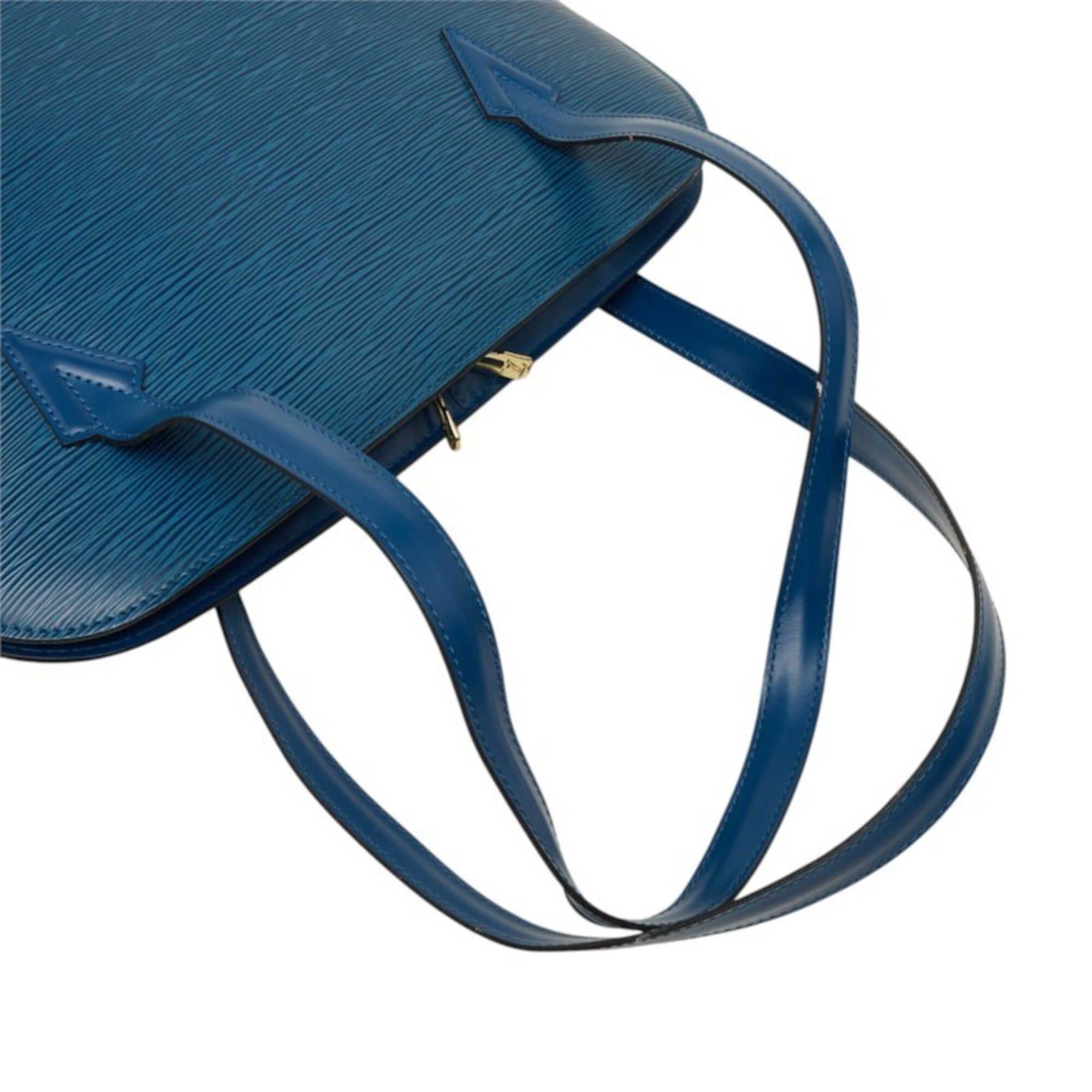 Louis Vuitton Toledo Blue Leather Shoulder Bag Tote Bag (Pre-Owned)