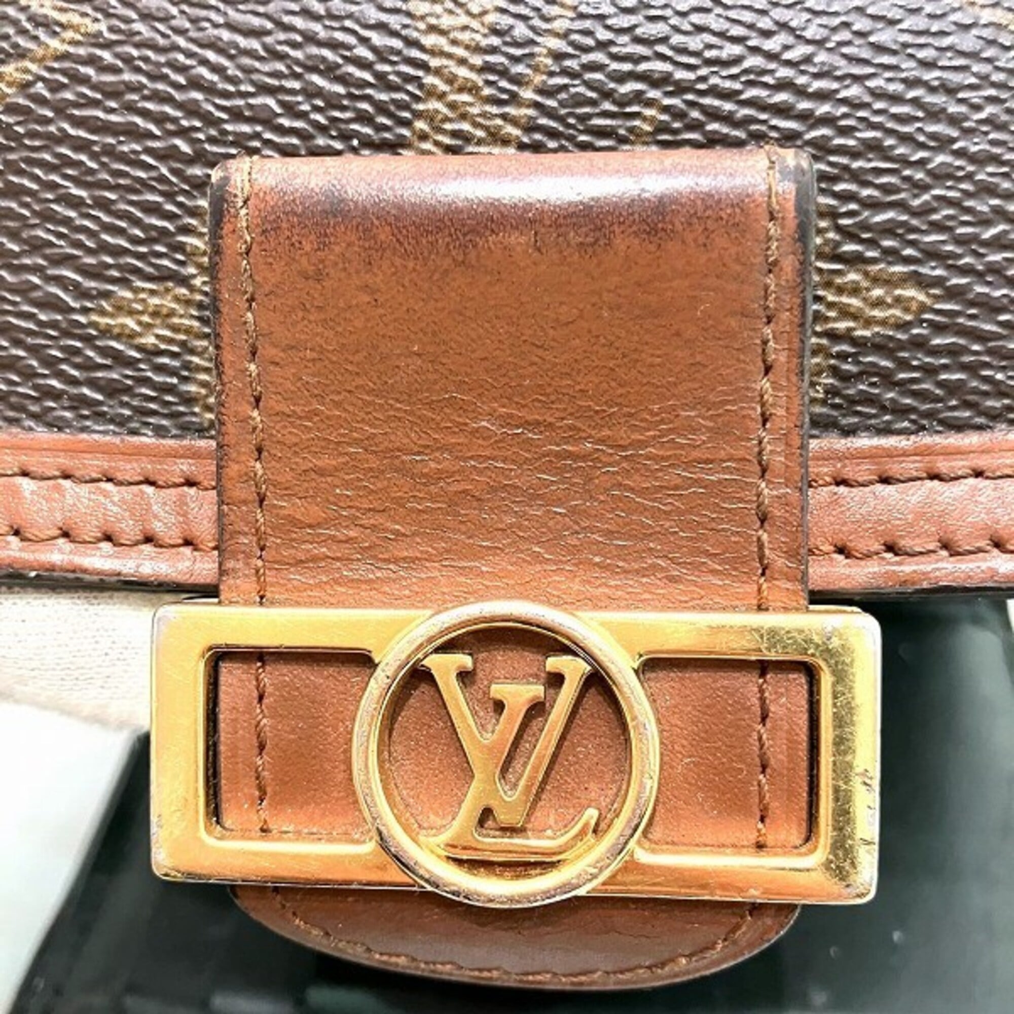 Louis Vuitton Monogram Reverse Brown Leather Wallet (Tri-Fold) (Pre-Owned)