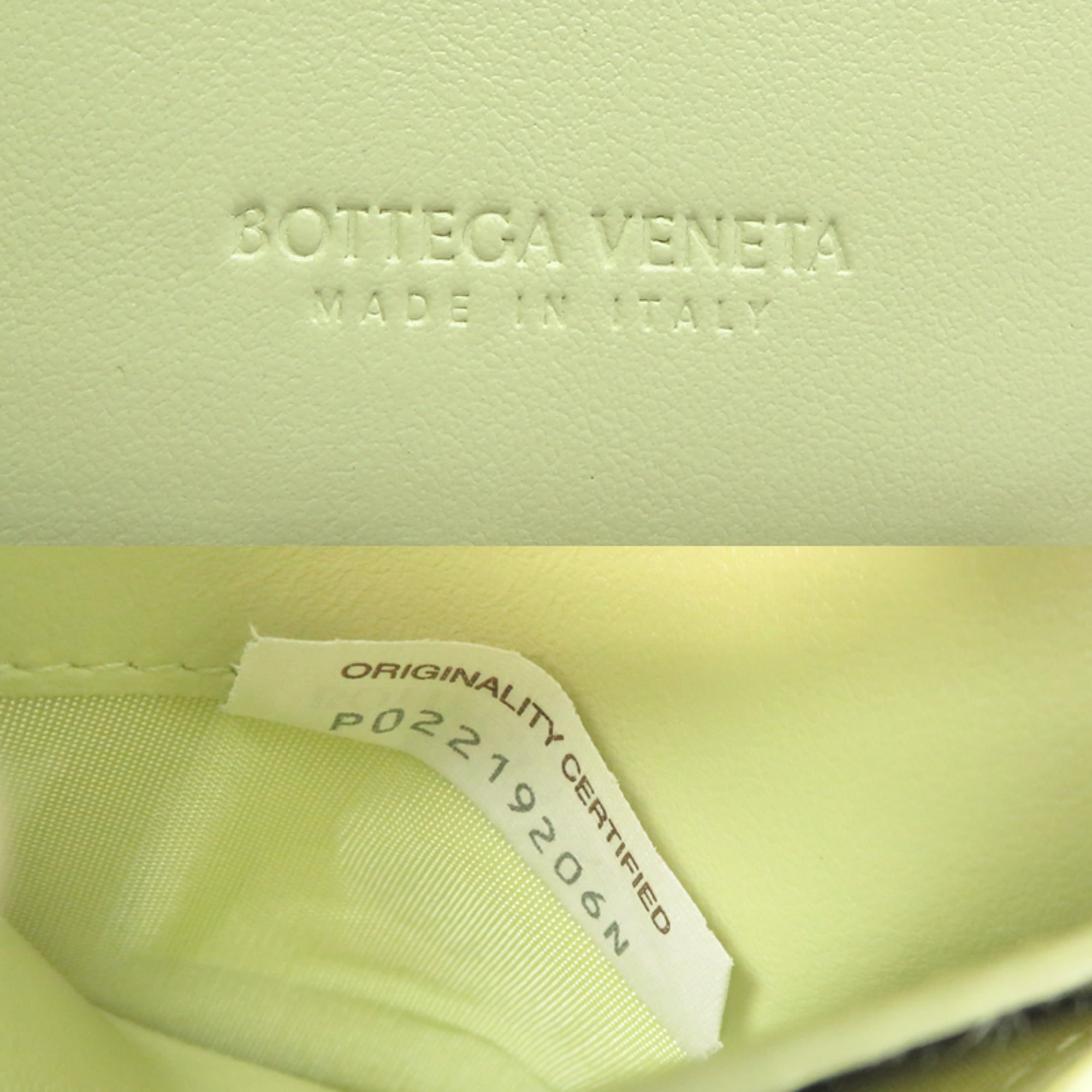 Bottega Veneta Green Yellow Leather Wallet (Bi-Fold) (Pre-Owned)