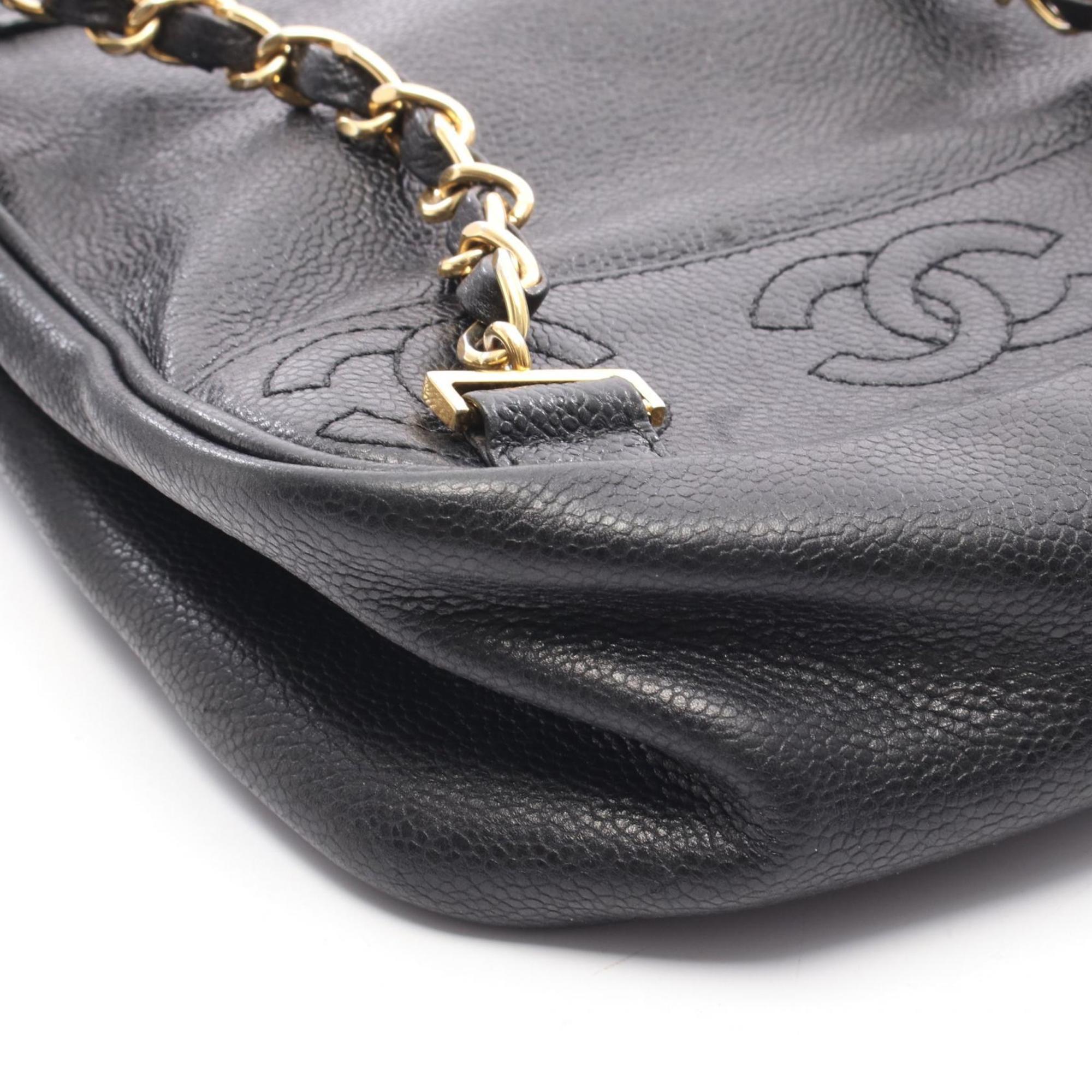 Chanel Black Leather Backpack Handbag (Pre-Owned)