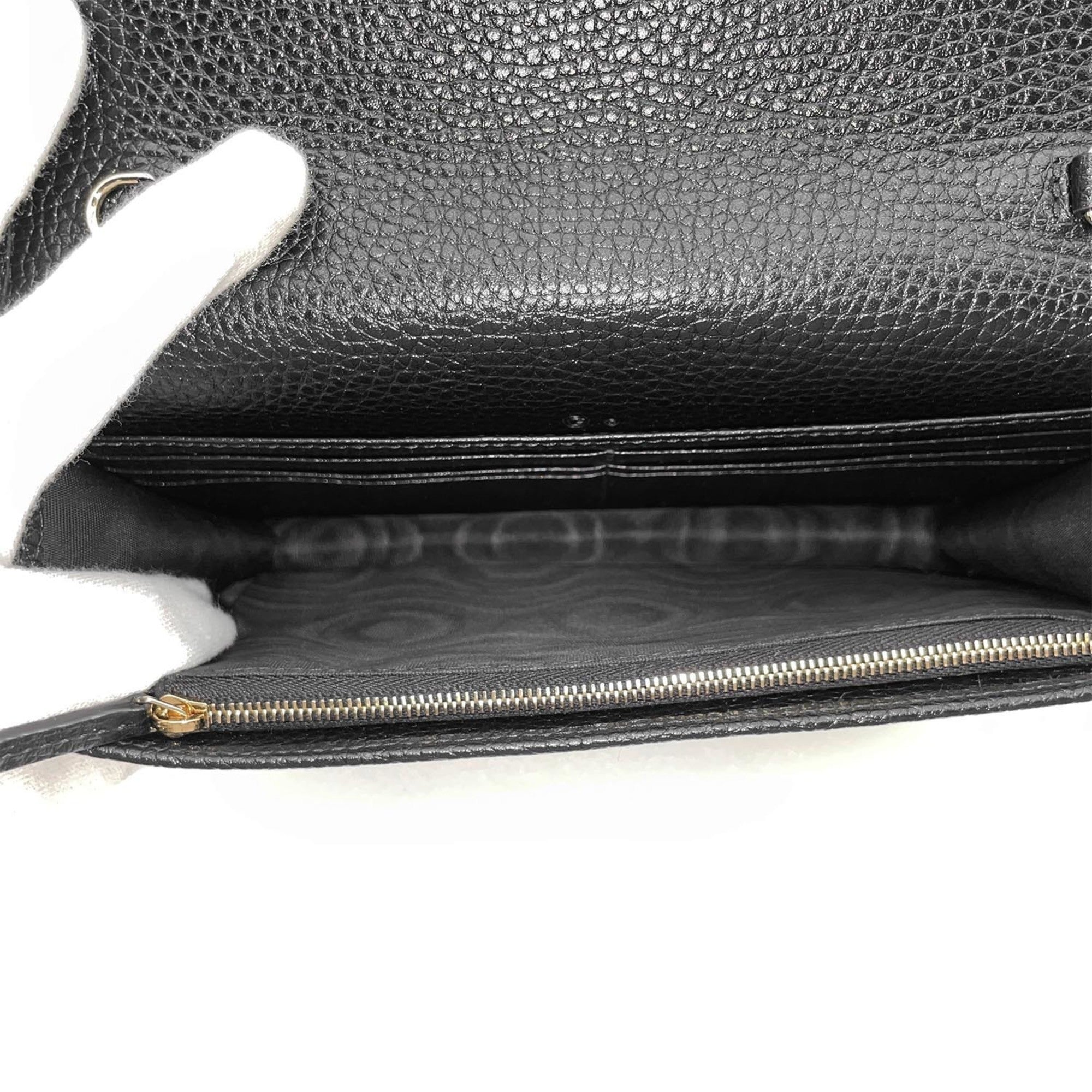 Gucci Soho Black Leather Shoulder Bag (Pre-Owned)