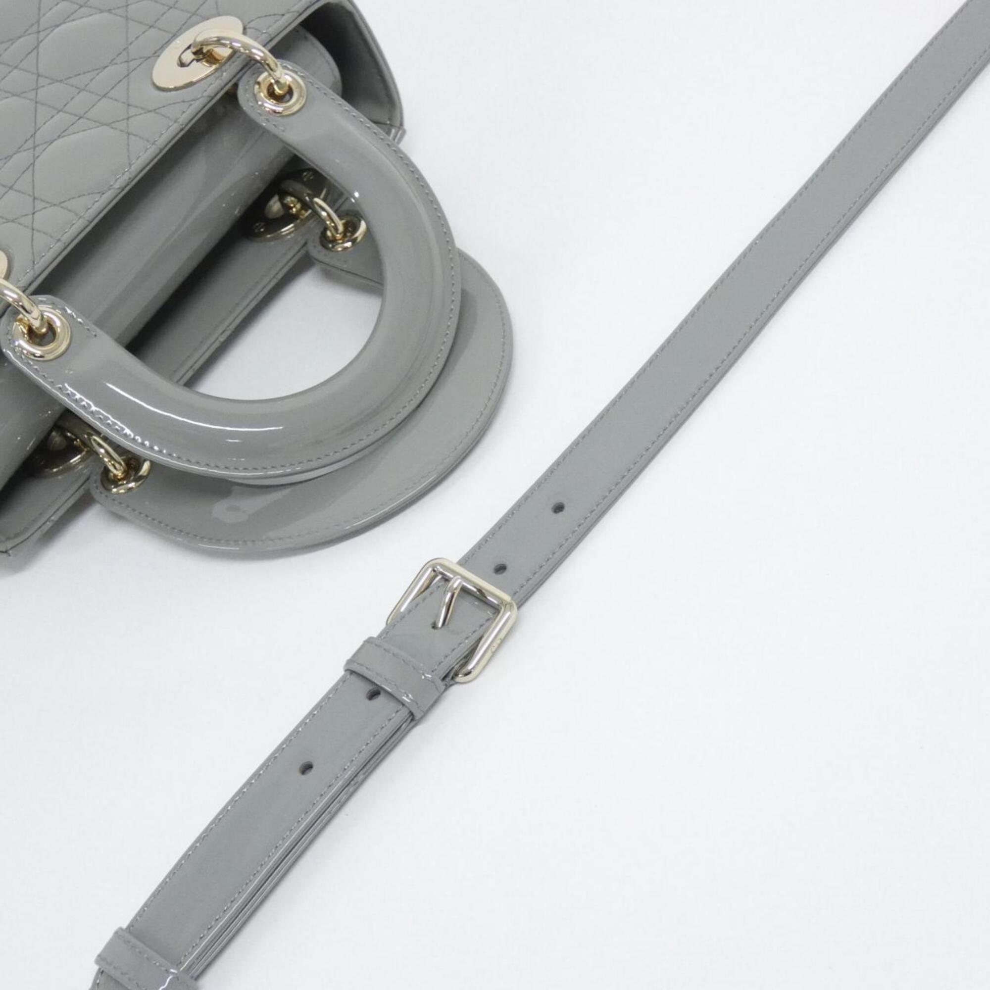 Christian Dior Gray Leather Handbag (Pre-Owned)