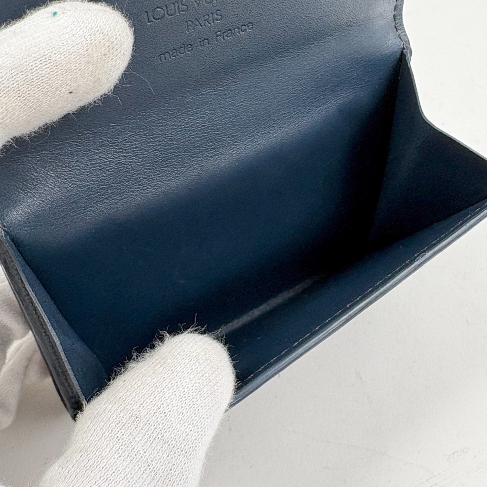 Louis Vuitton Navy Monogram Mat Coin Purse/Coin Case (Pre-Owned)