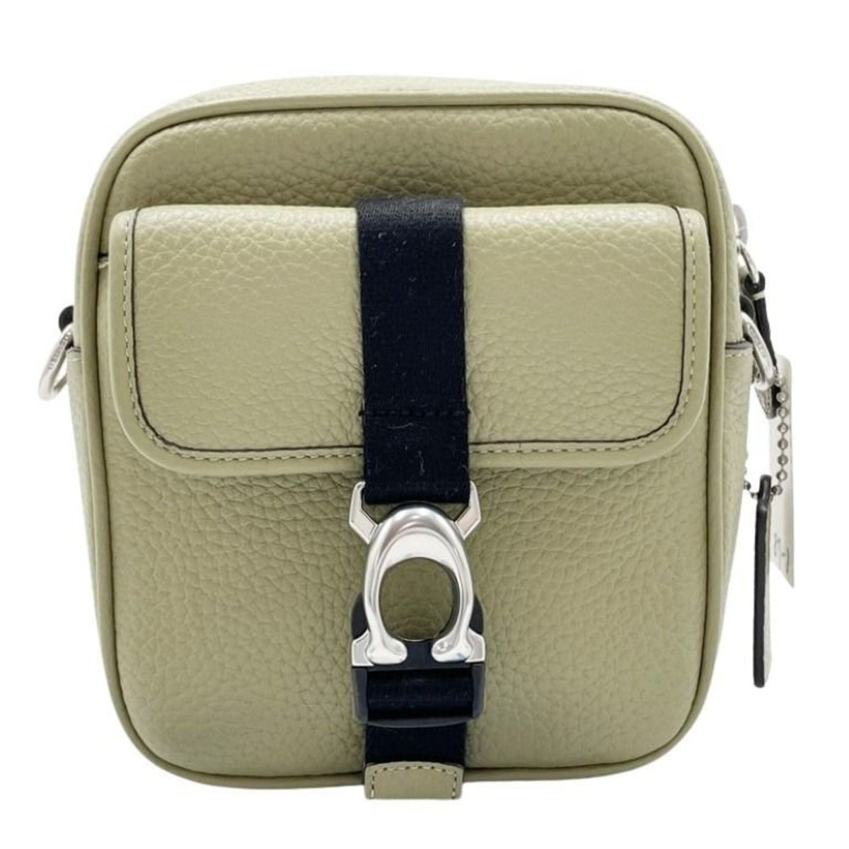 Coach Green Leather Shoulder Bag Sling Bag (Pre-Owned)